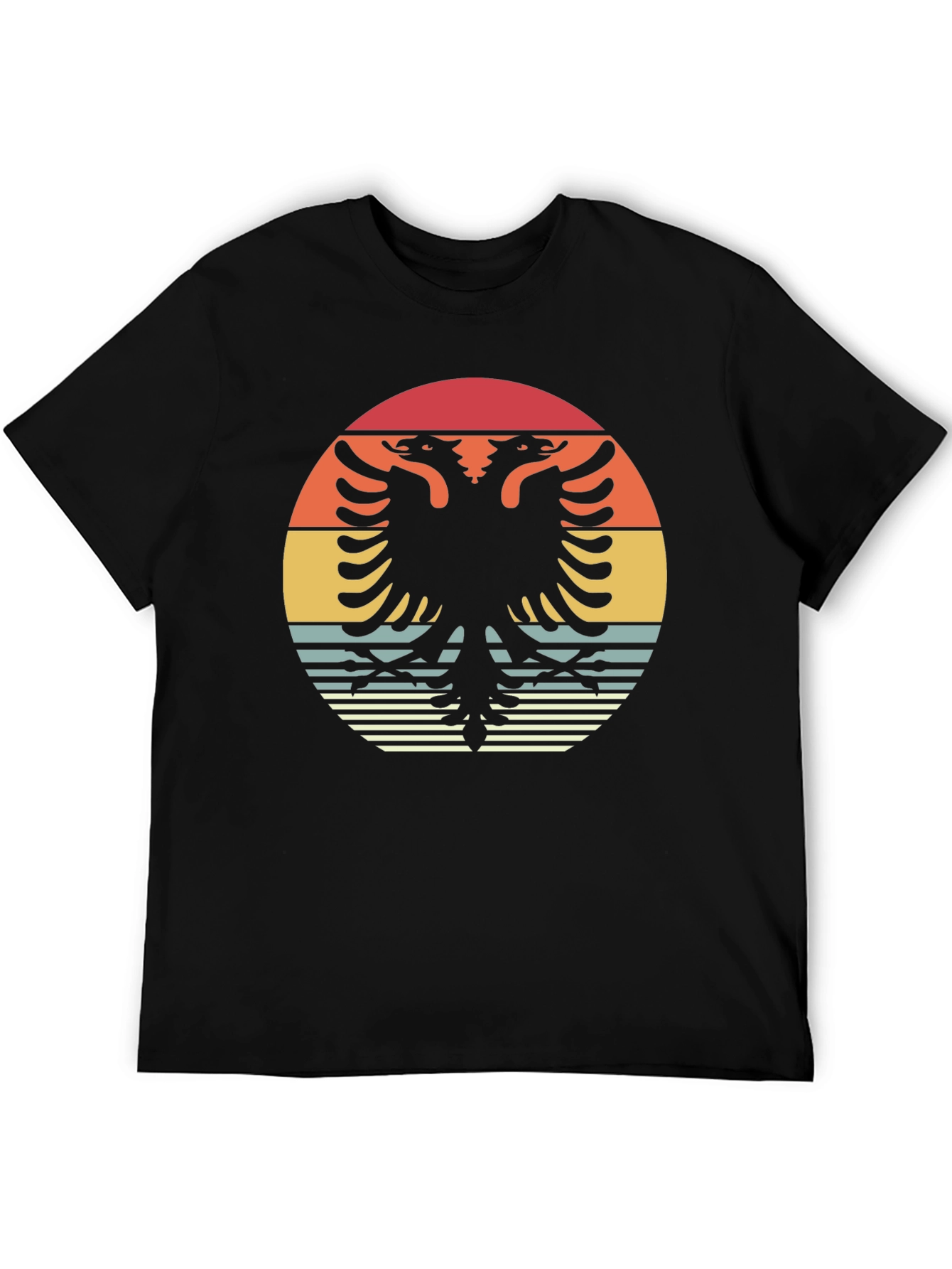 Retro Albanian Eagle Graphic T-Shirt