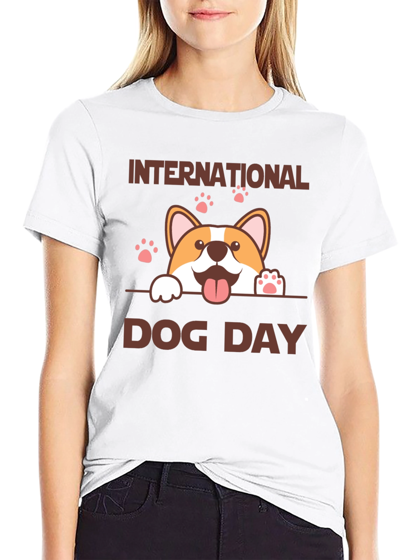 International Dog Day Corgi Graphic Tee