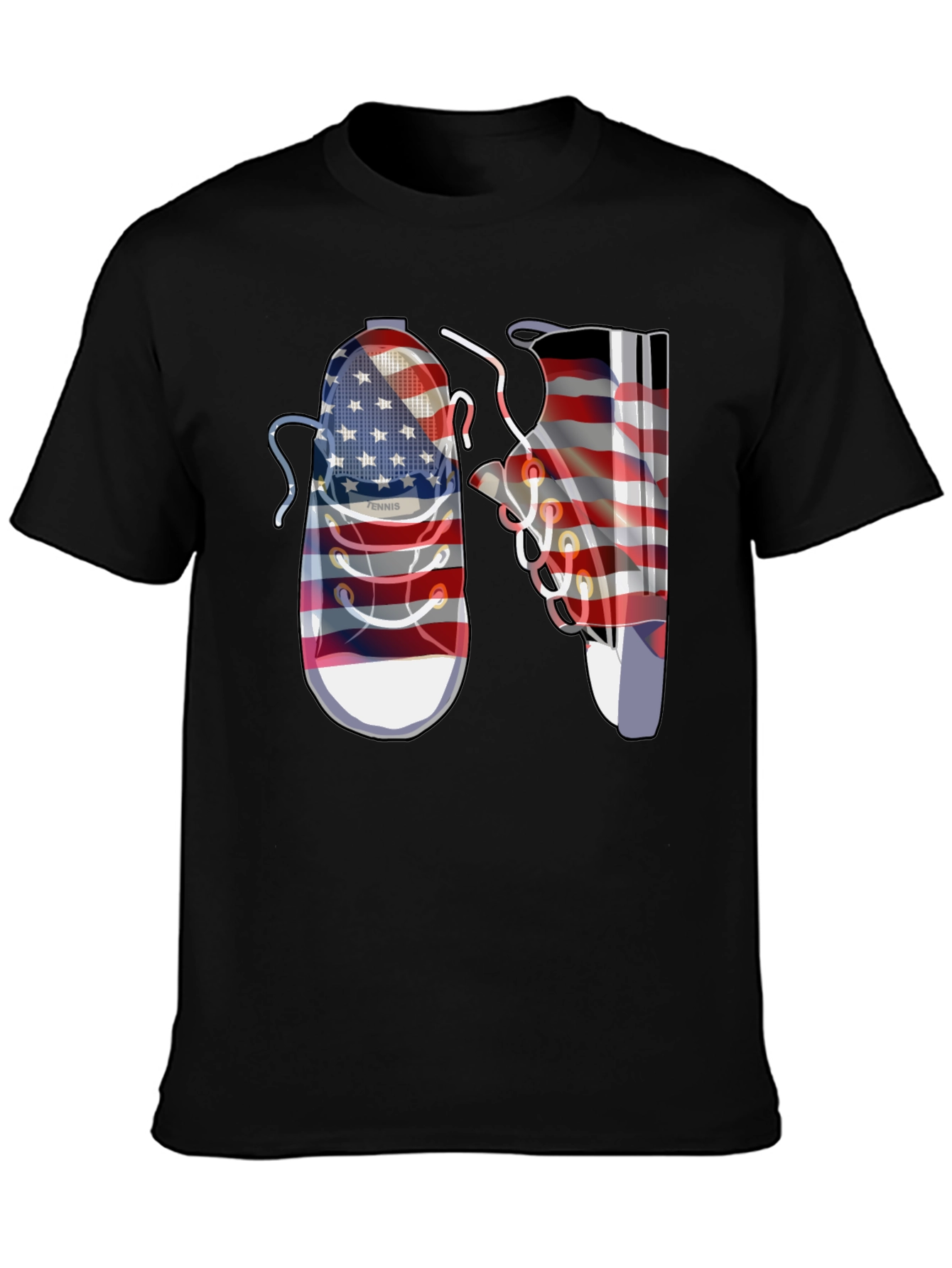 American Flag Shoes Graphic Tee