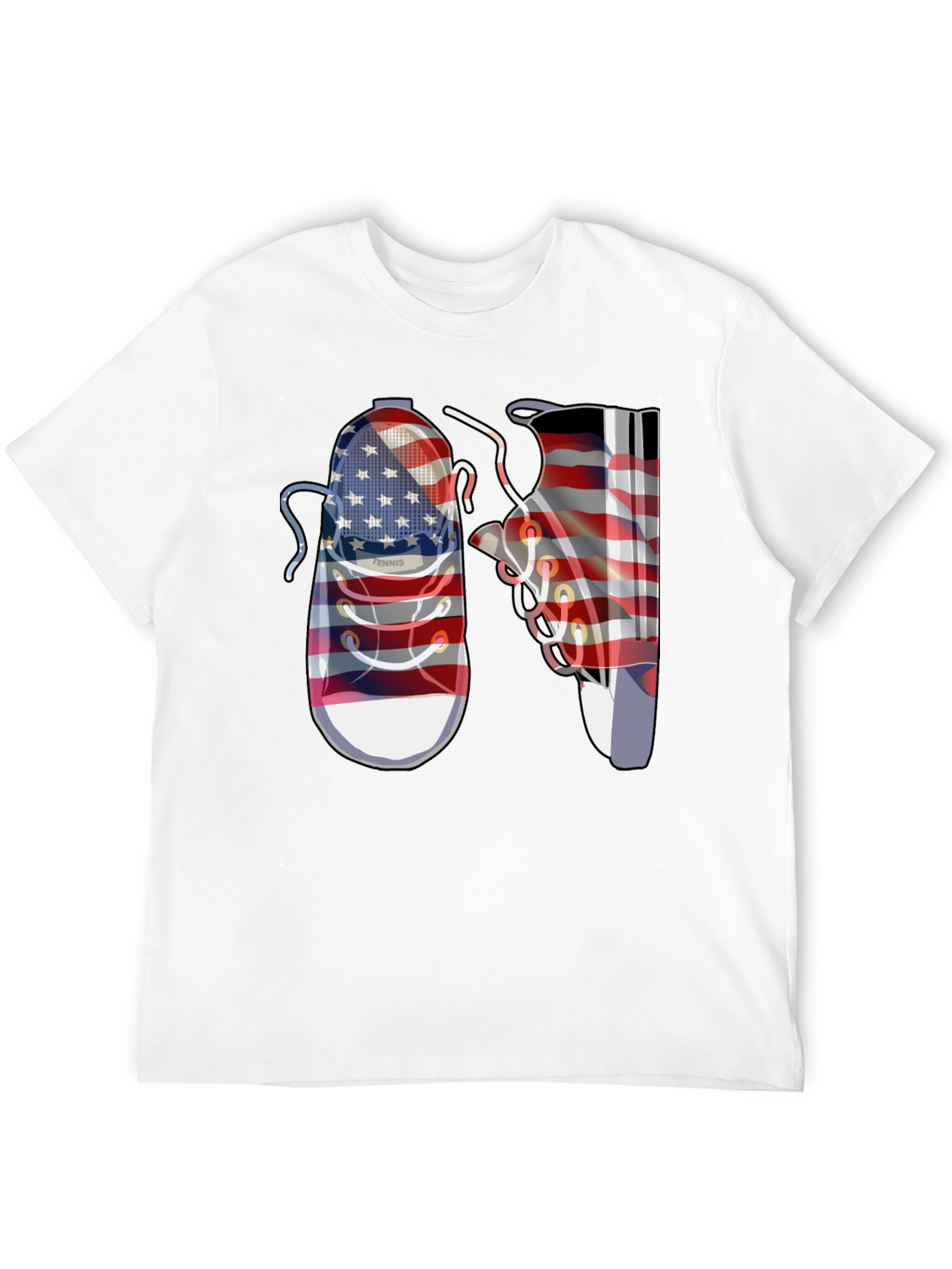 American Flag Shoes Graphic Tee