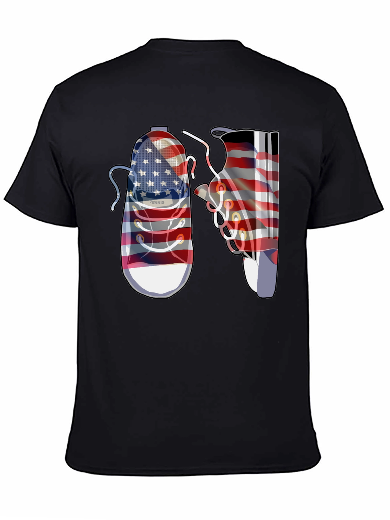 American Flag Shoes Graphic Tee
