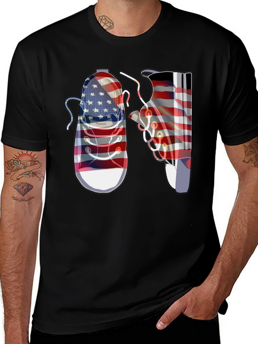 American Flag Shoes Graphic Tee