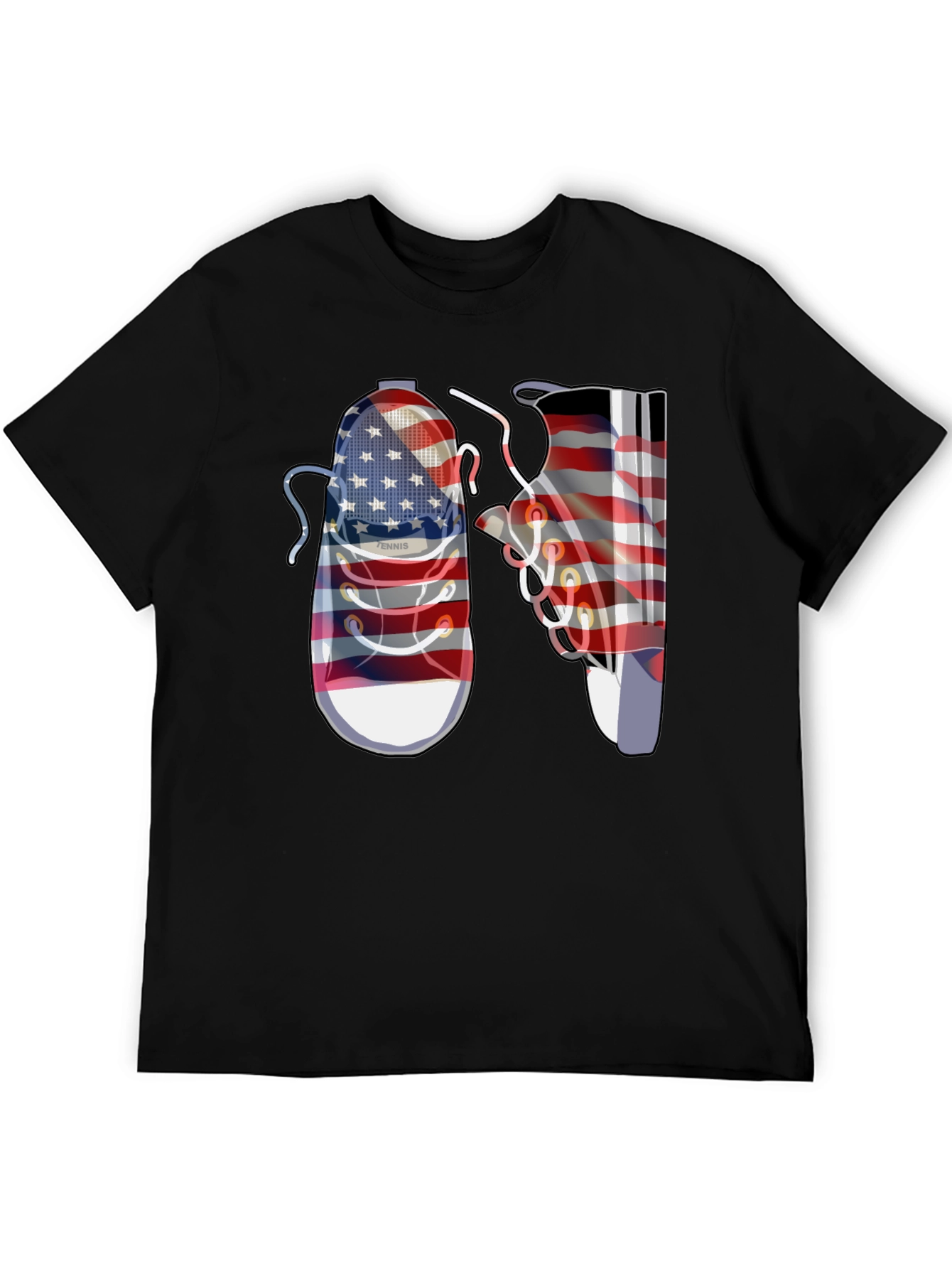 American Flag Shoes Graphic Tee