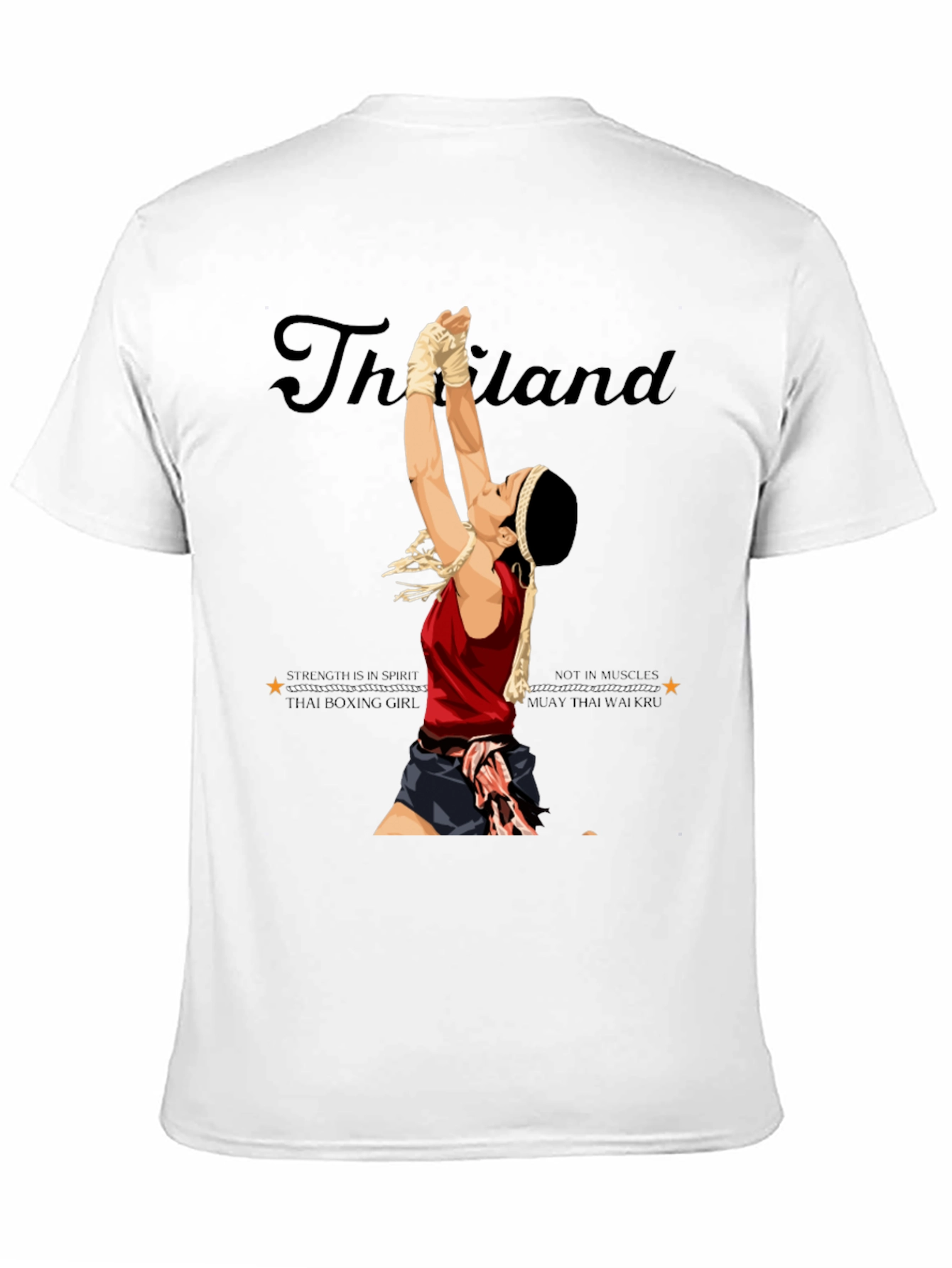 Thailand Muay Thai Boxing Girl Graphic Tee