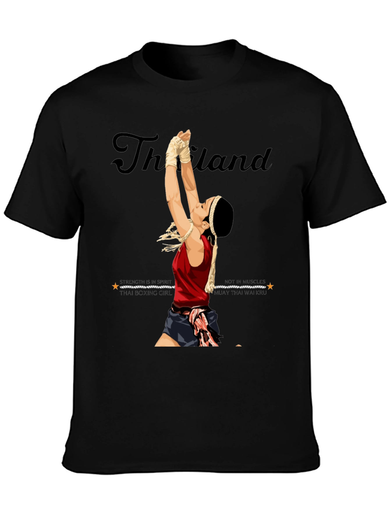 Thailand Muay Thai Boxing Girl Graphic Tee