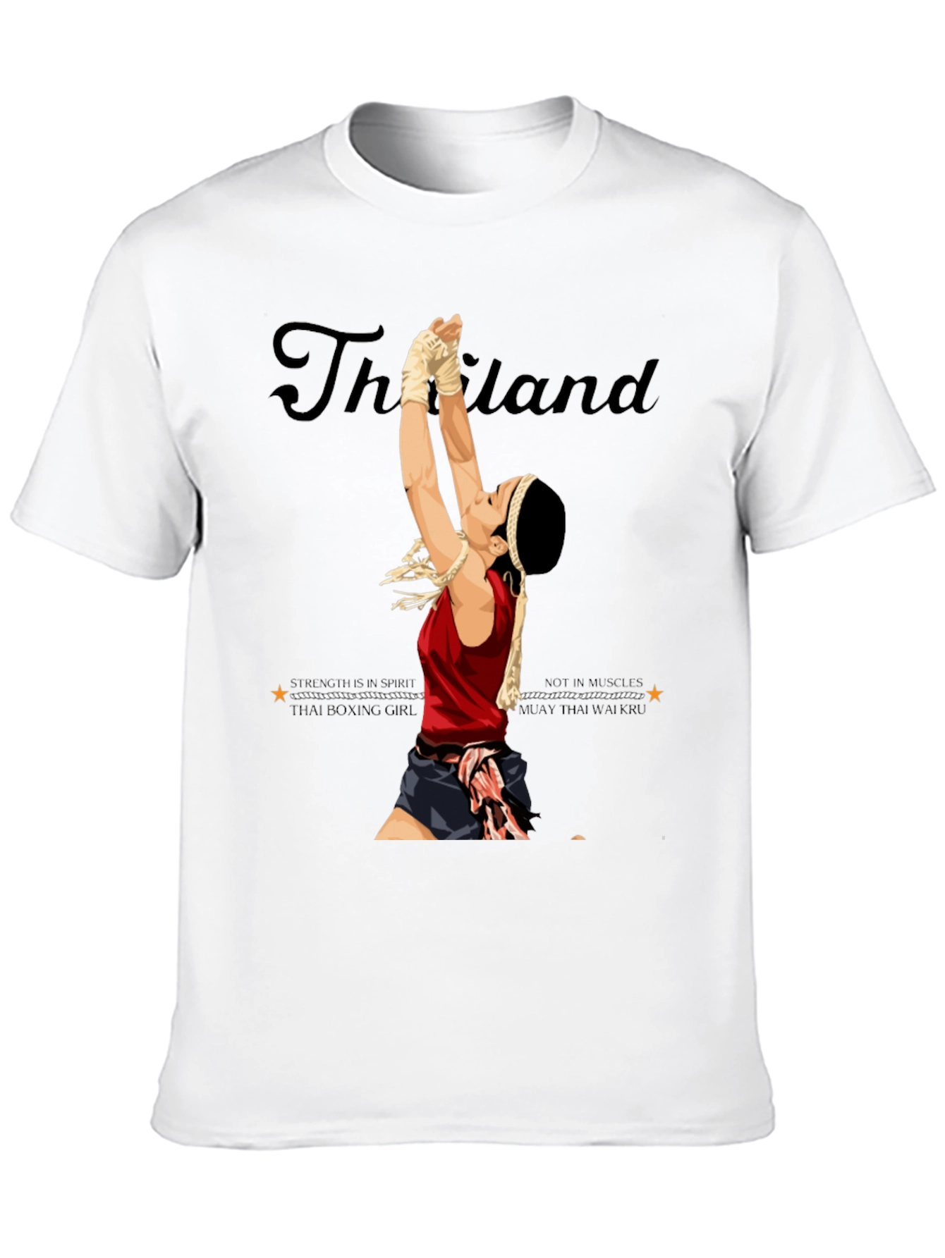 Thailand Muay Thai Boxing Girl Graphic Tee