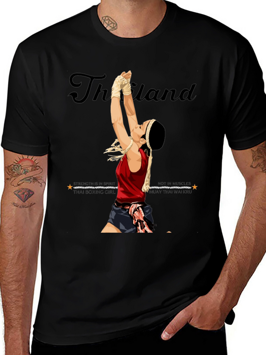 Thailand Muay Thai Boxing Girl Graphic Tee