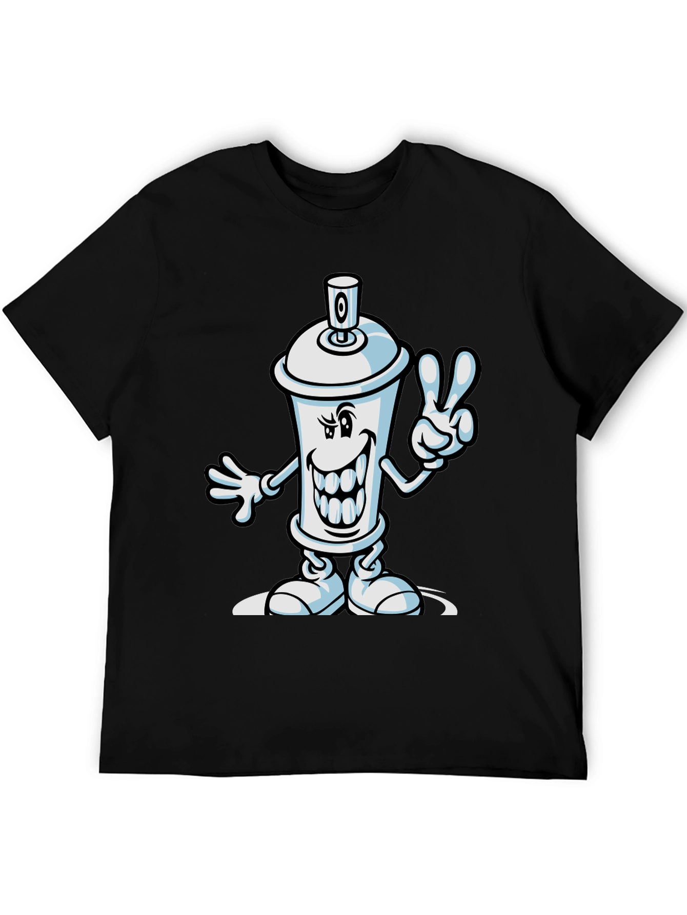 Cartoon Spray Paint Can Graphic Tee