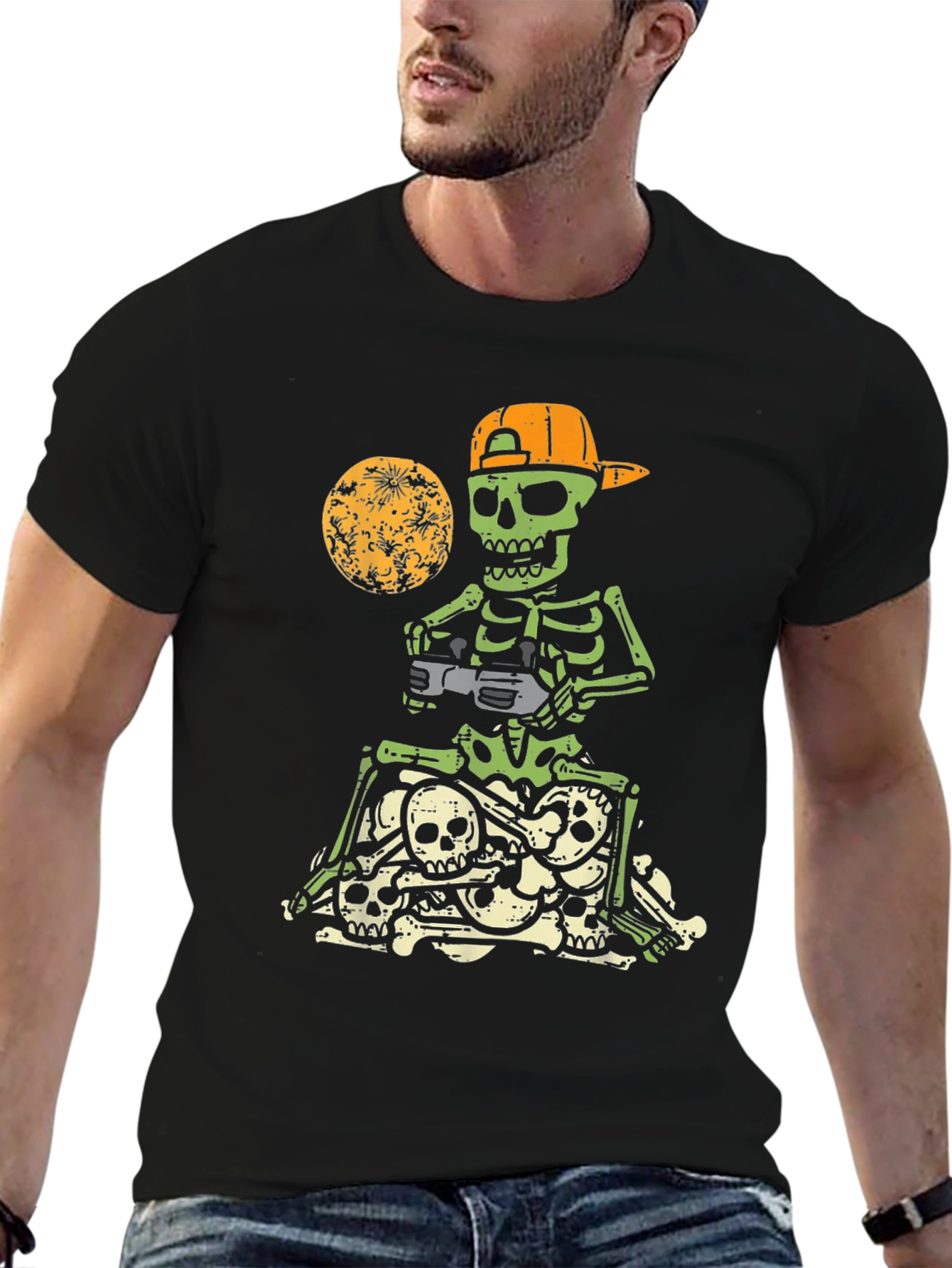 Gamer Skeleton T-Shirt - Halloween Style