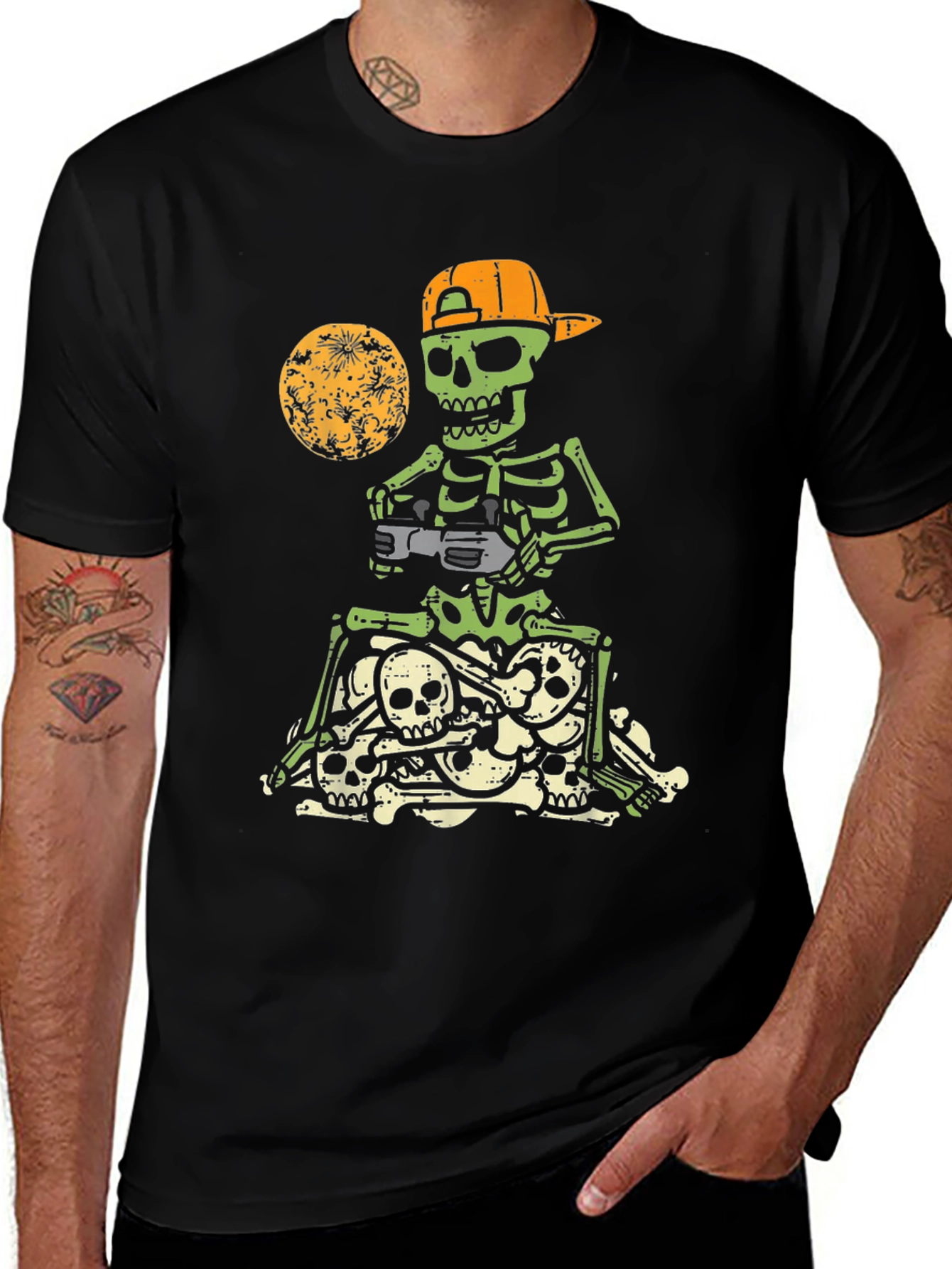 Gamer Skeleton T-Shirt - Halloween Style