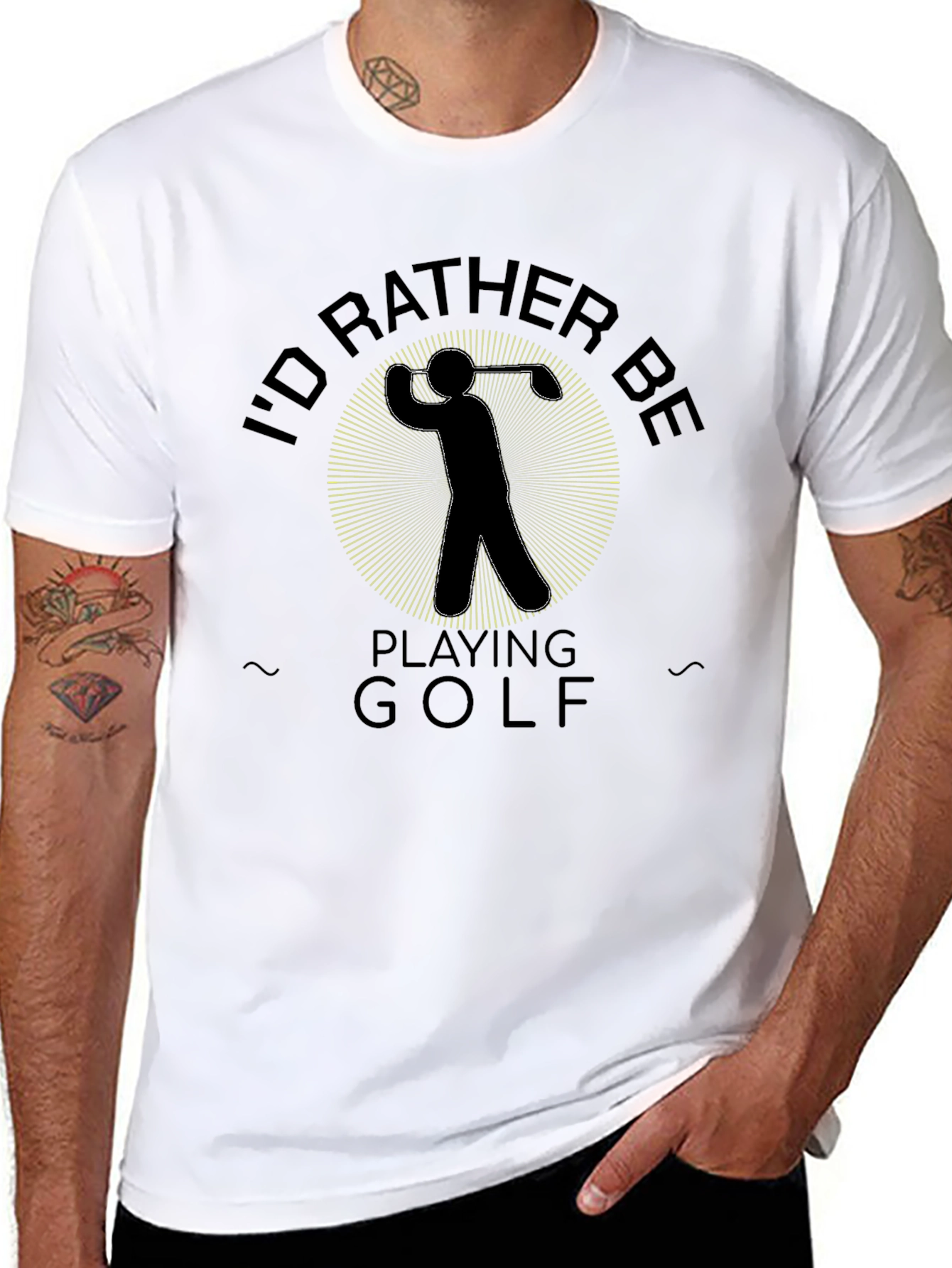 Funny Golf T-Shirt: Id Rather Be Playing Golf