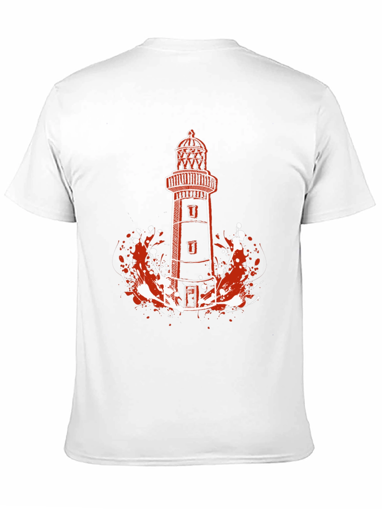 Lighthouse Graphic Tee - Black Cotton T-Shirt