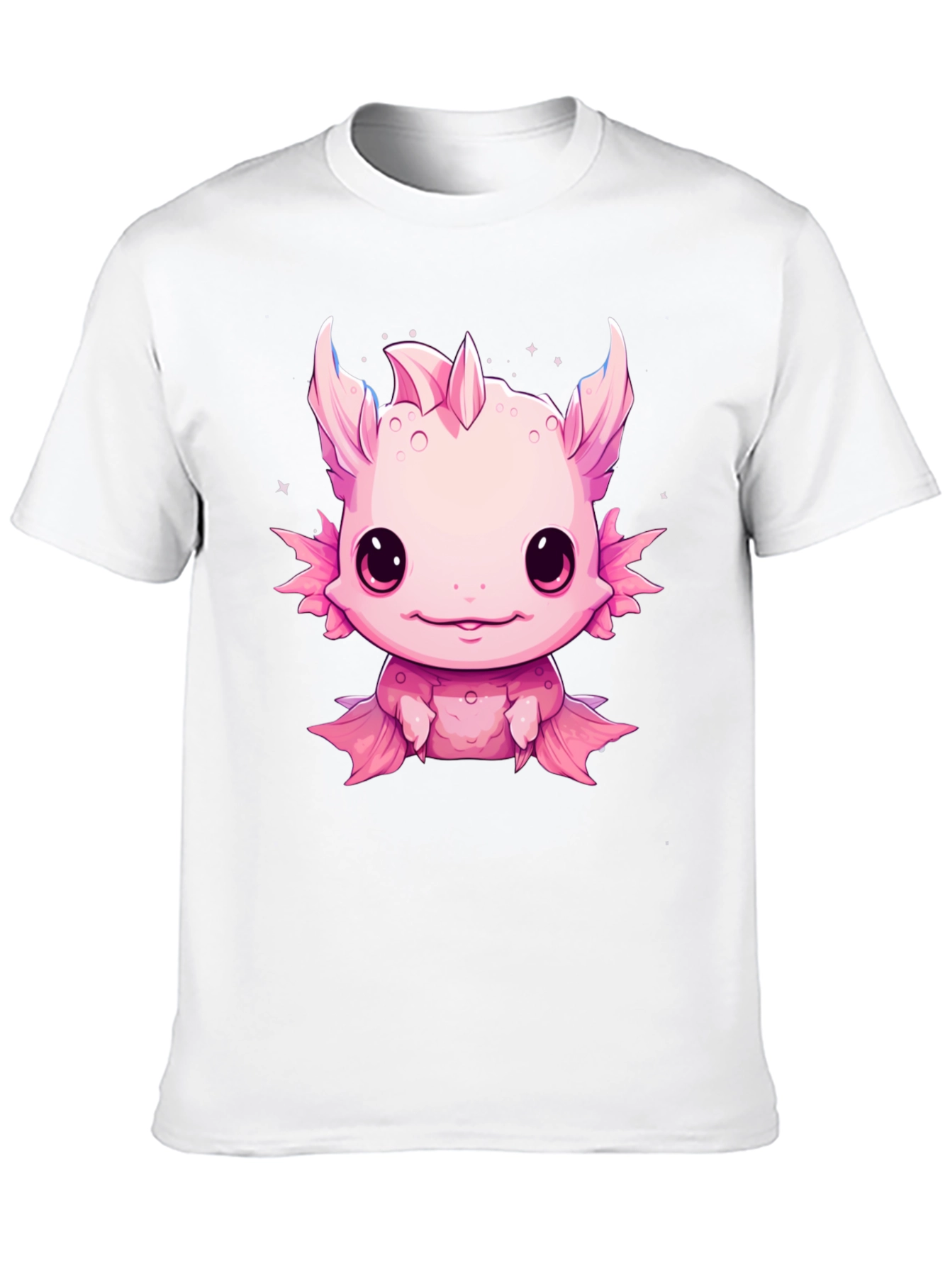 Axolotl Kawaii Graphic Tee - Cute Pink Amphibian Shirt