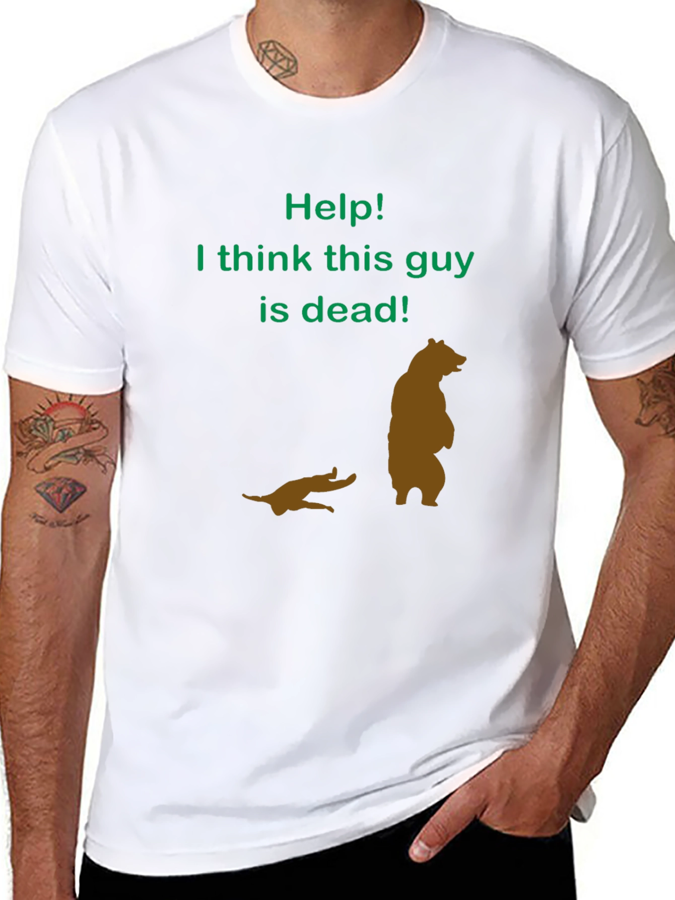 Help! Funny Bear T-Shirt