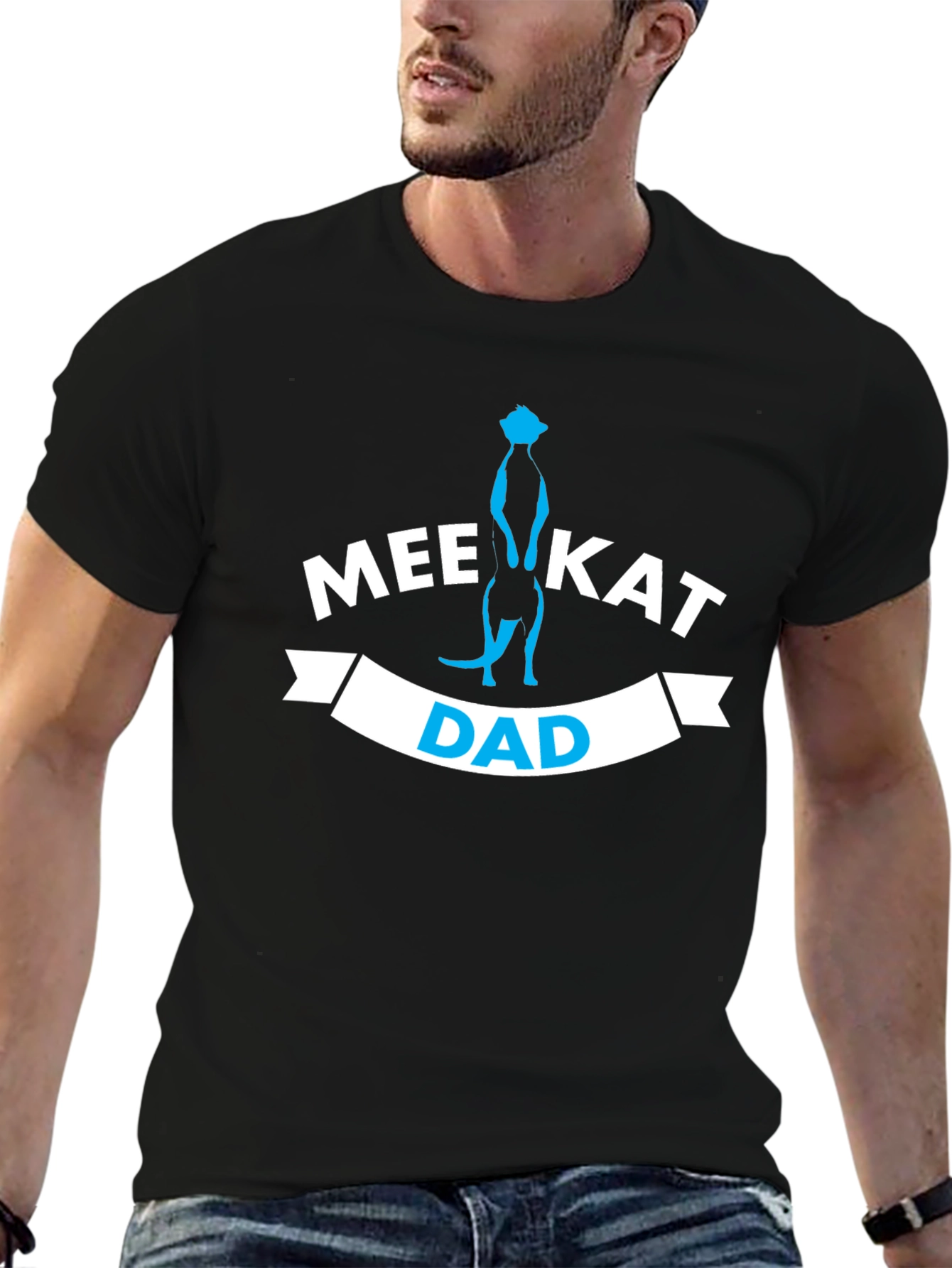 Meerkat Dad Graphic Tee - Novelty Mens T-Shirt