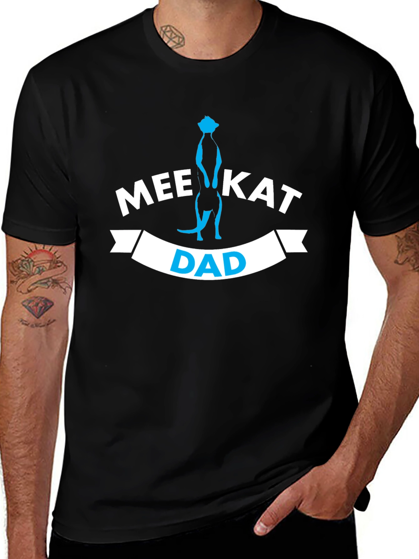 Meerkat Dad Graphic Tee - Novelty Mens T-Shirt