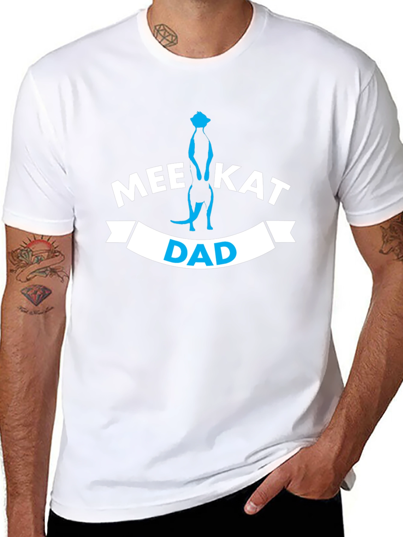 Meerkat Dad Graphic Tee - Novelty Mens T-Shirt