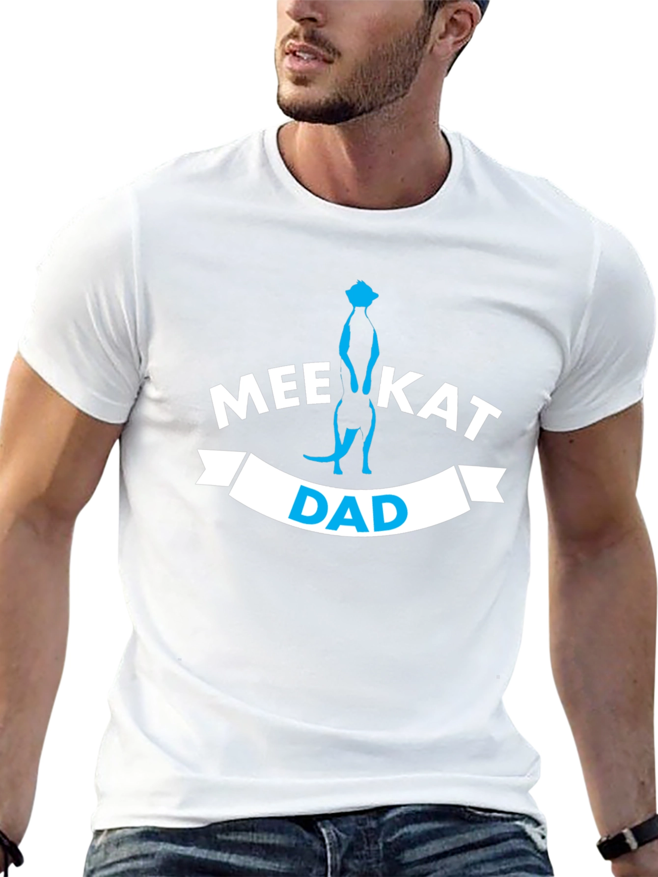 Meerkat Dad Graphic Tee - Novelty Mens T-Shirt