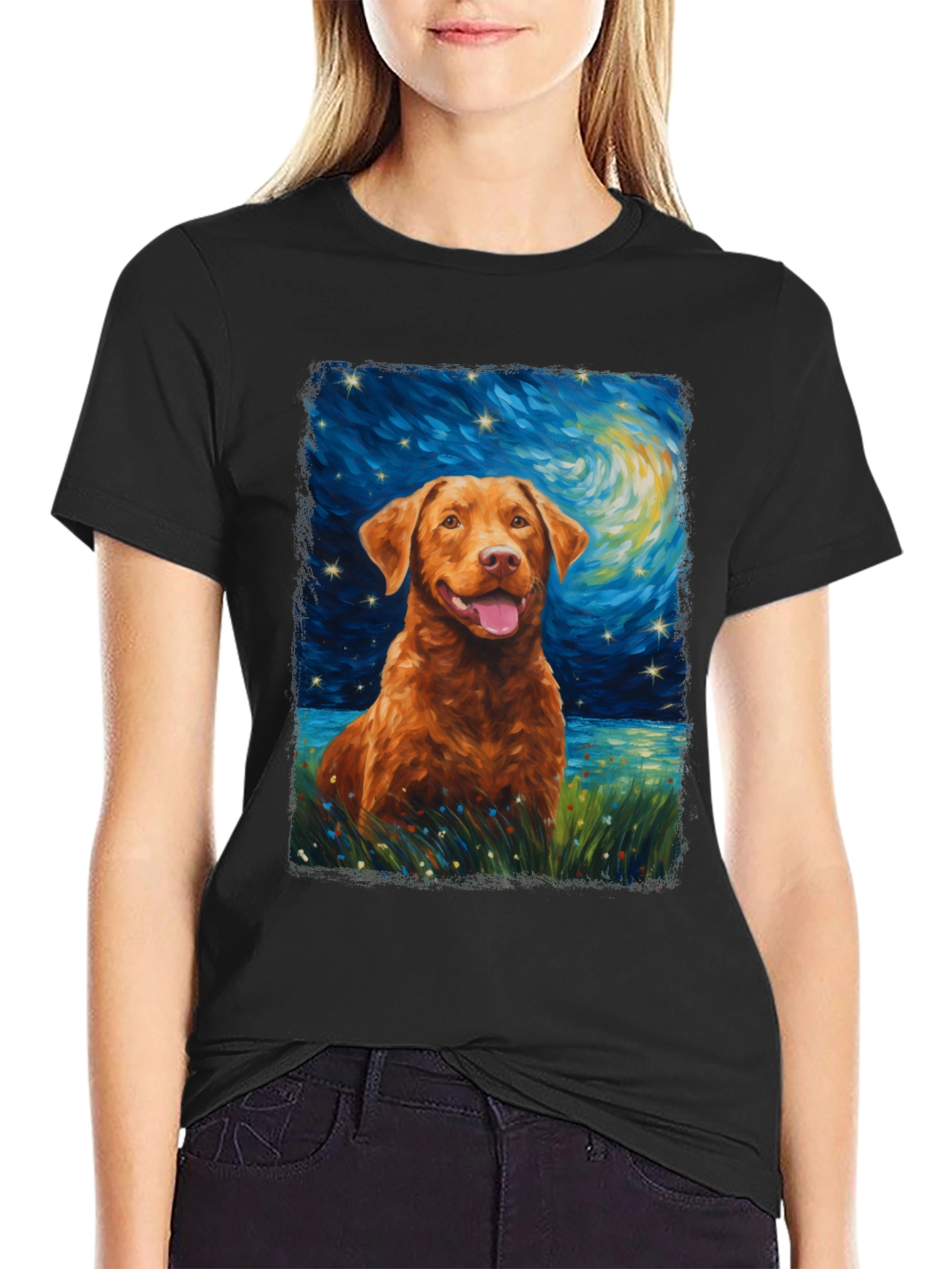 Starry Night Dog T-Shirt