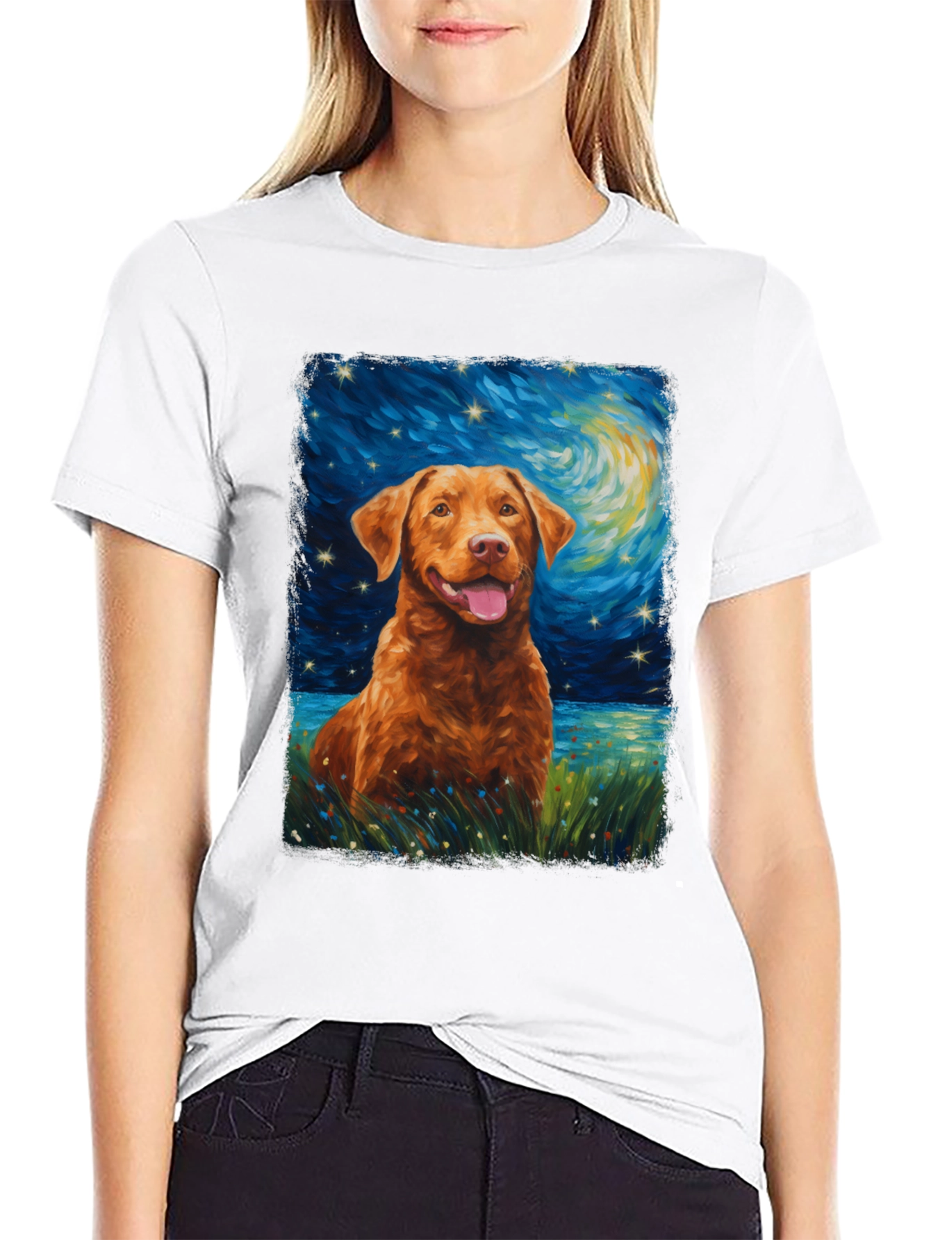 Starry Night Dog T-Shirt