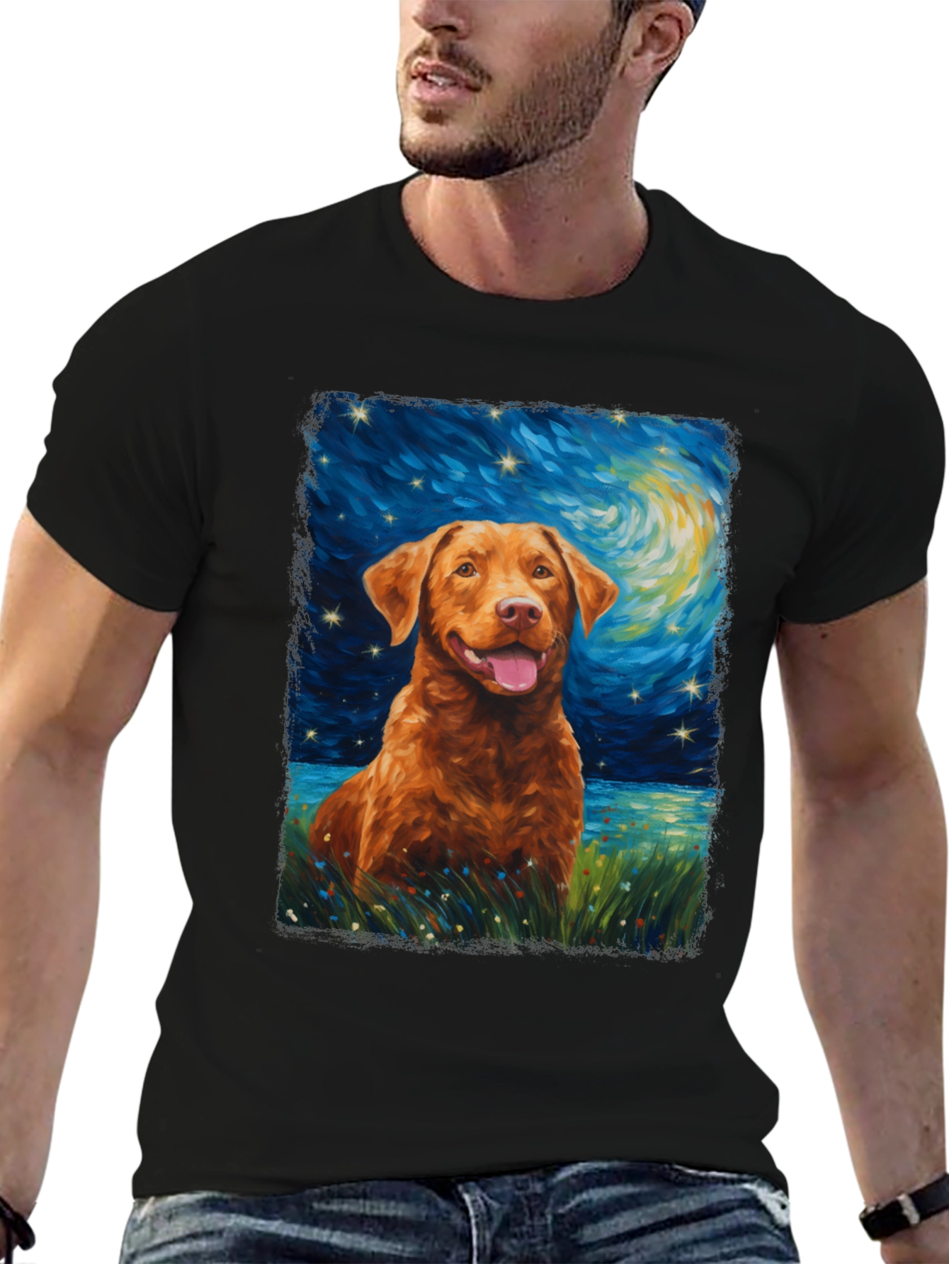 Starry Night Dog T-Shirt