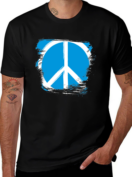 Peace Symbol Graphic Tee - Black