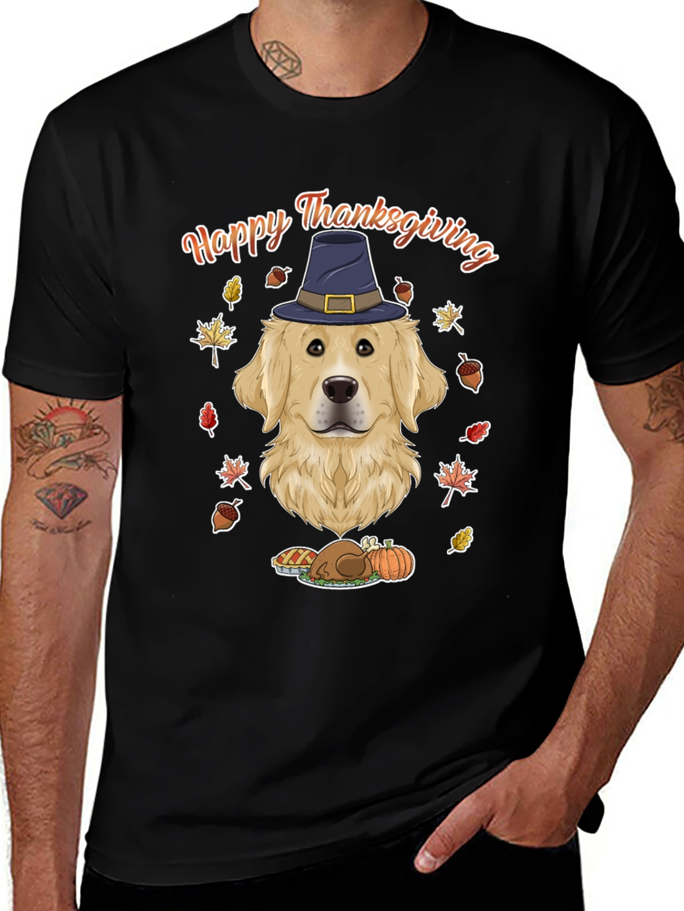 Happy Thanksgiving Dog T-Shirt