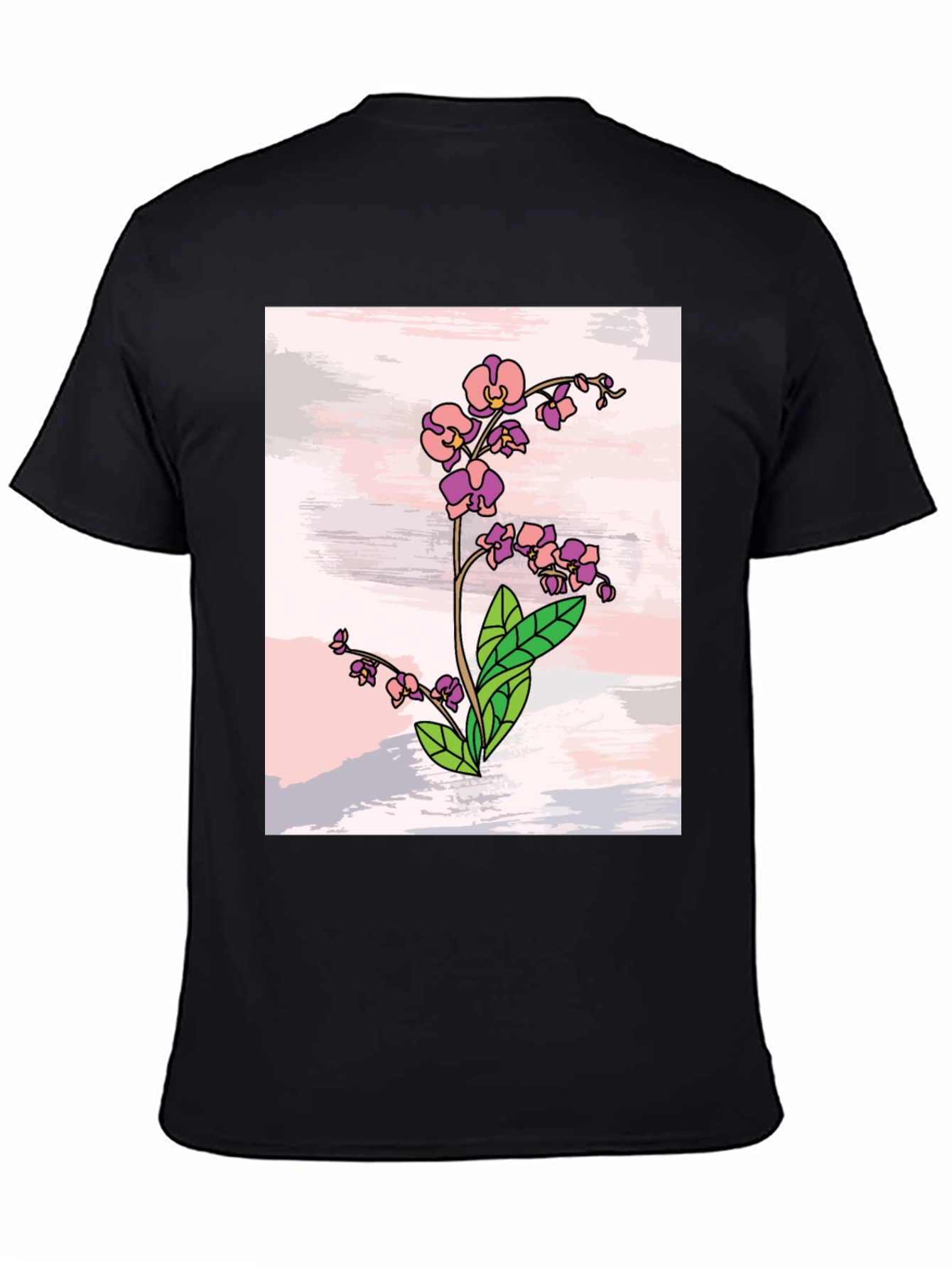 Floral Orchid T-Shirt - Stylish Botanical Design