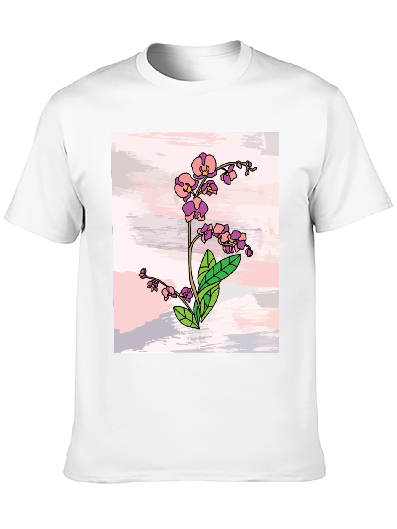 Floral Orchid T-Shirt - Stylish Botanical Design