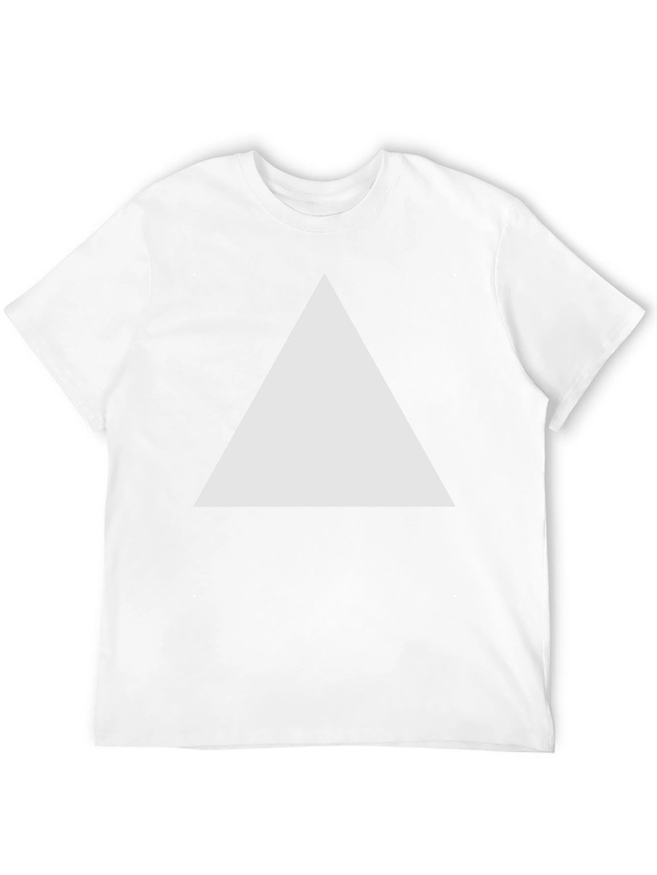 Mens Black T-Shirt with Triangle Graphic