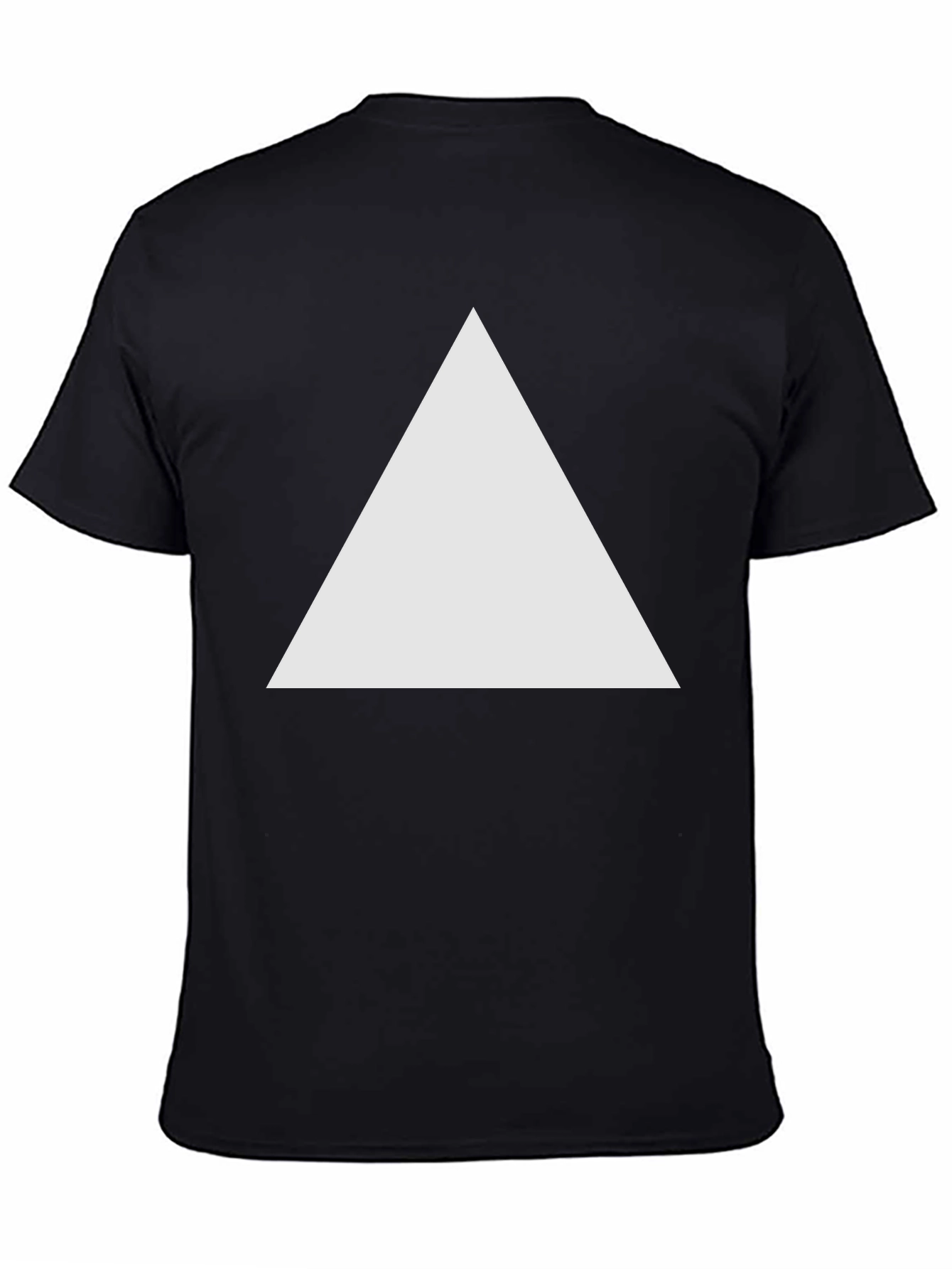 Mens Black T-Shirt with Triangle Graphic