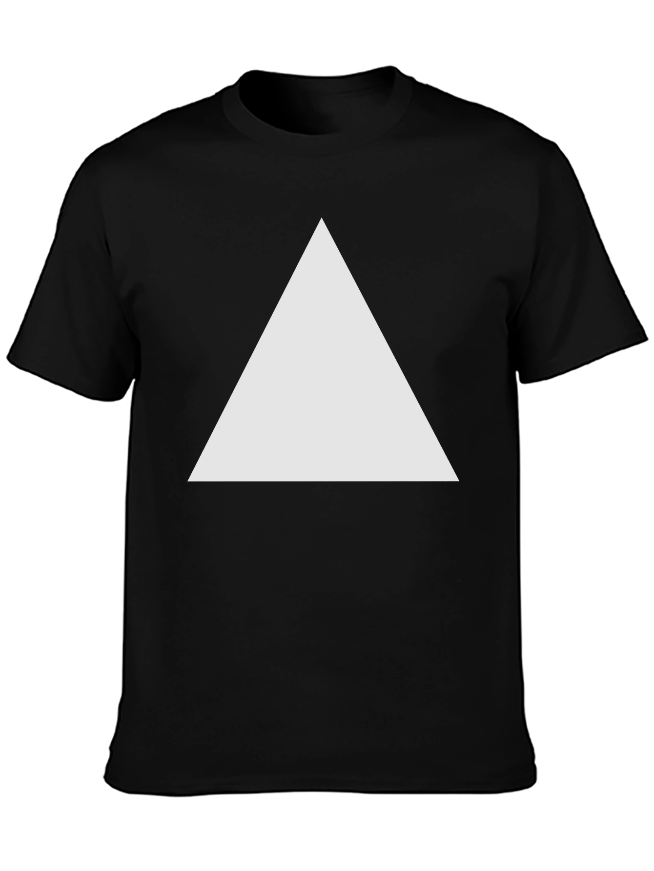 Mens Black T-Shirt with Triangle Graphic