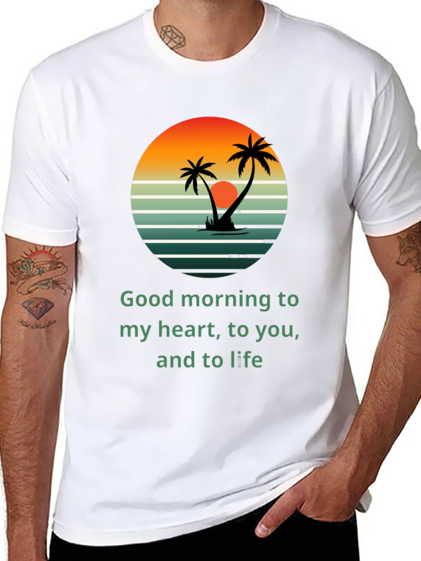 Tropical Sunrise T-Shirt - Good Morning to Life!