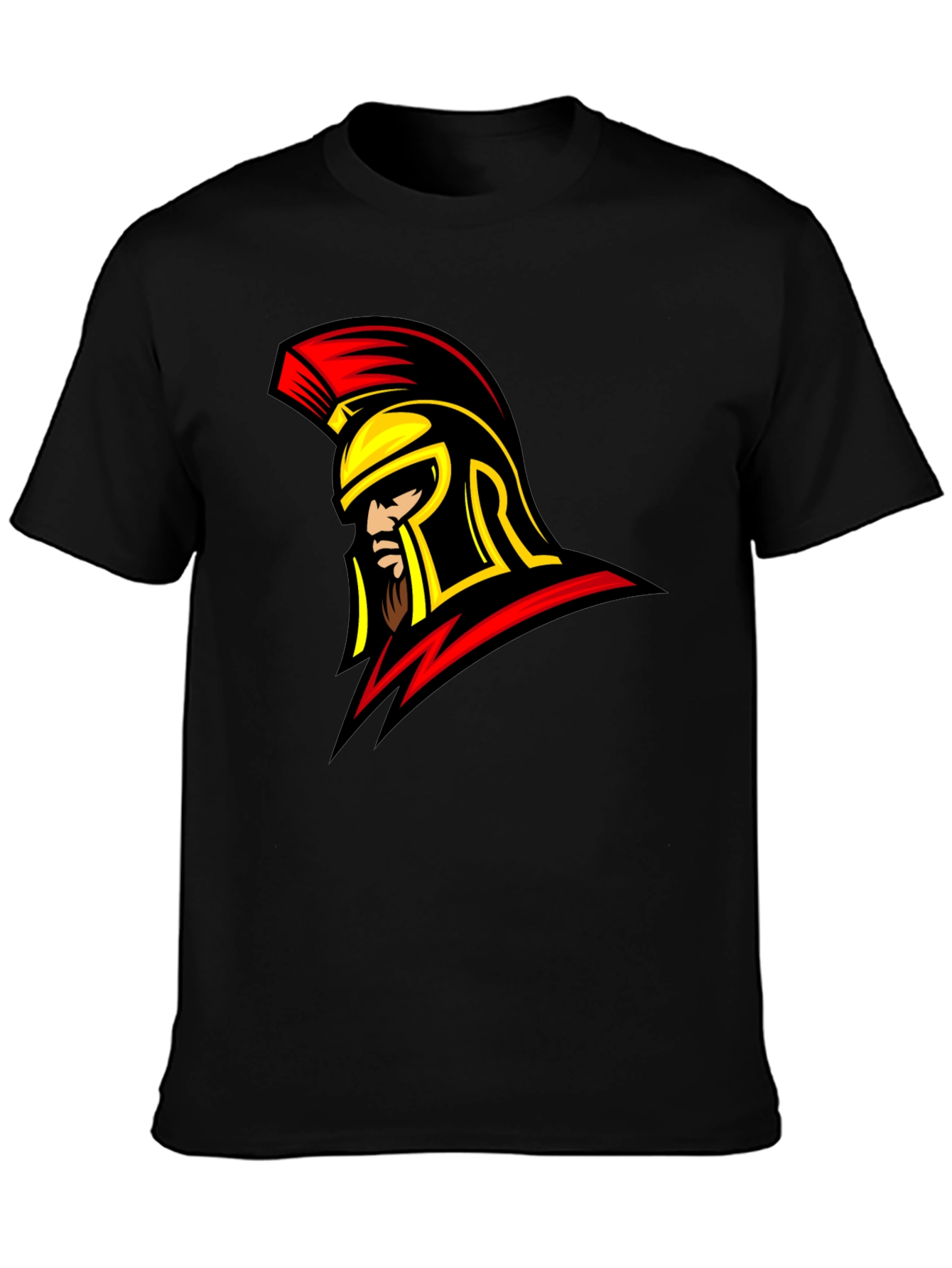 Spartan Warrior Graphic T-Shirt - Bold Black Tee