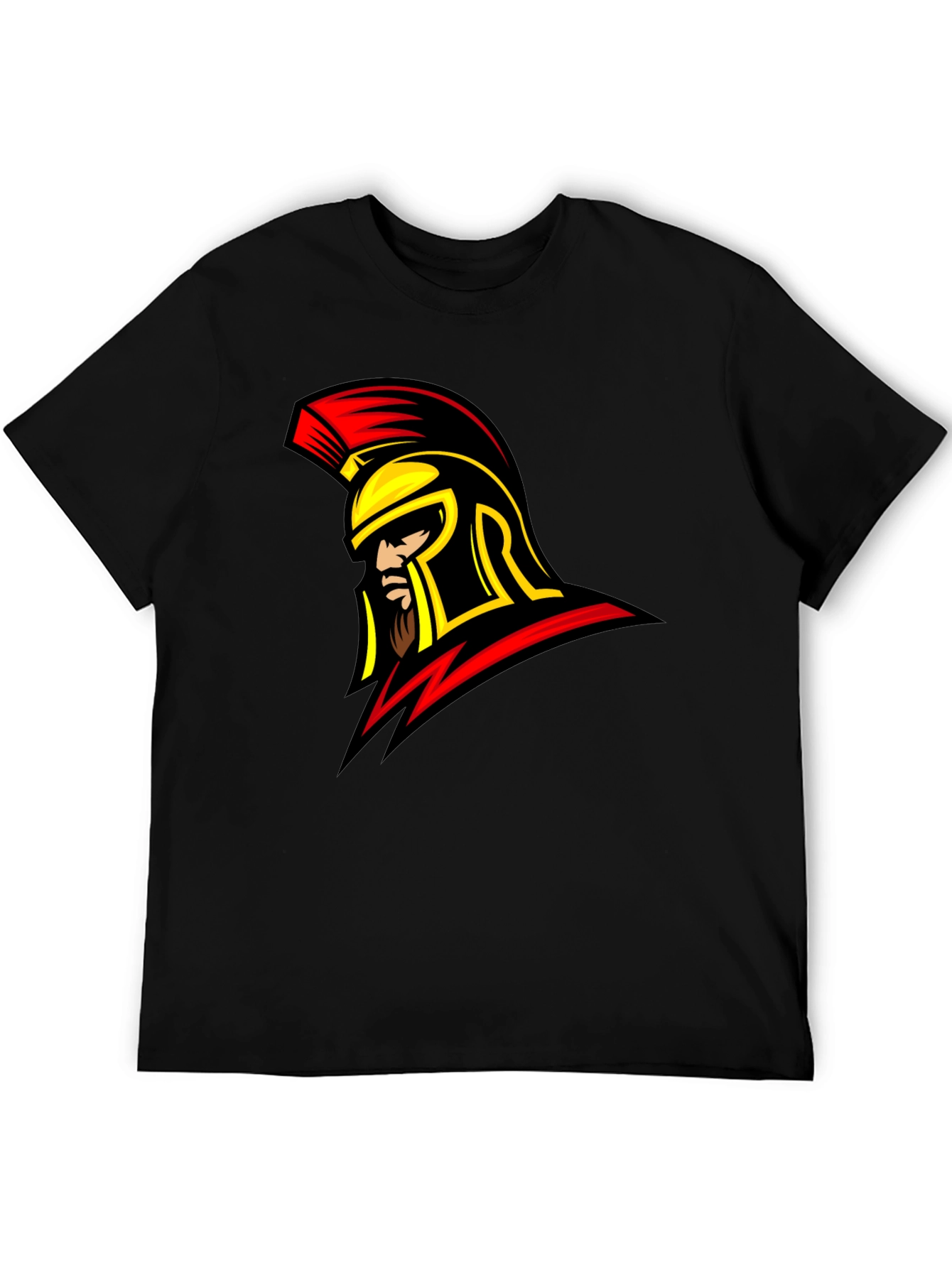 Spartan Warrior Graphic T-Shirt - Bold Black Tee