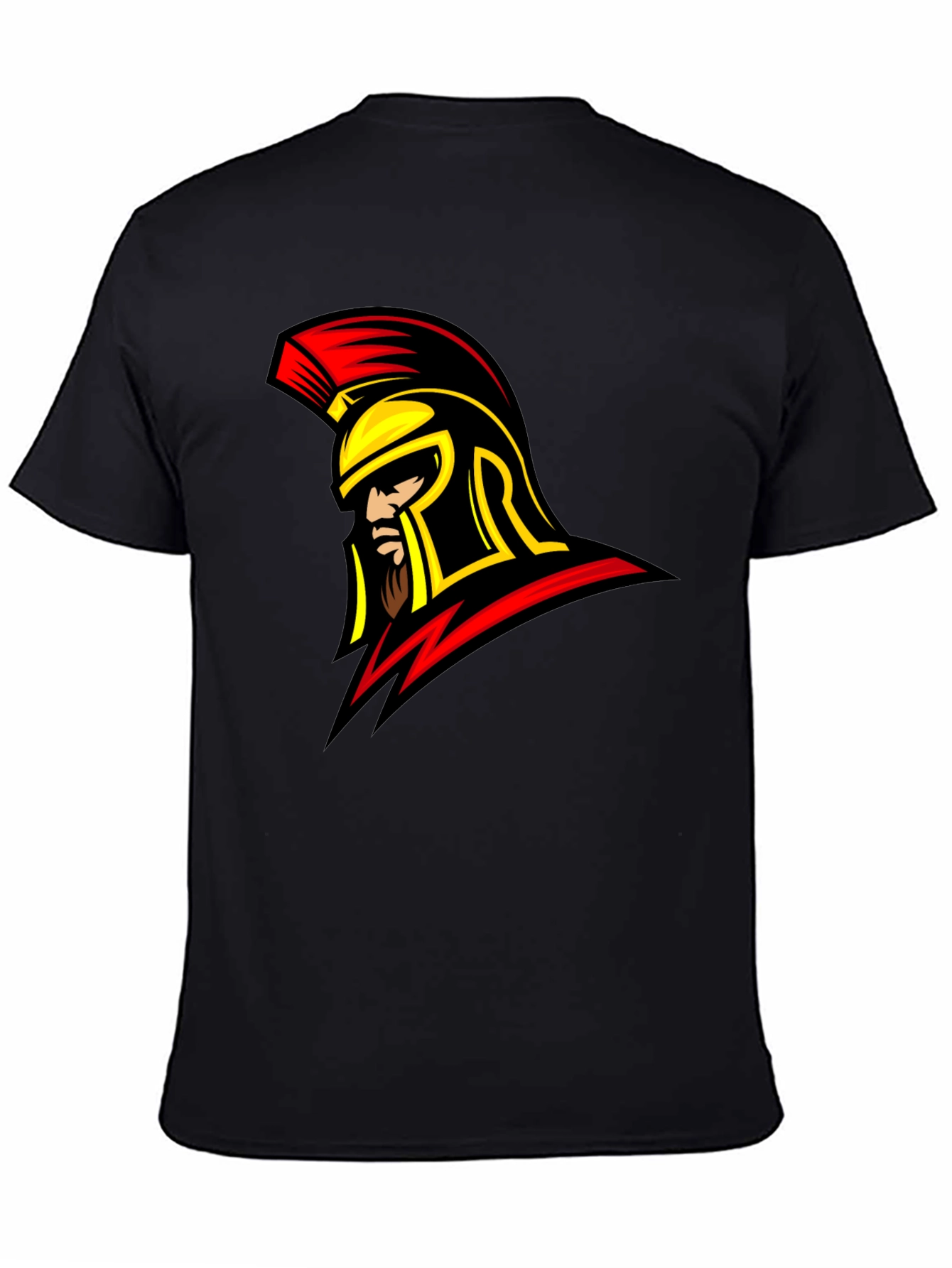 Spartan Warrior Graphic T-Shirt - Bold Black Tee