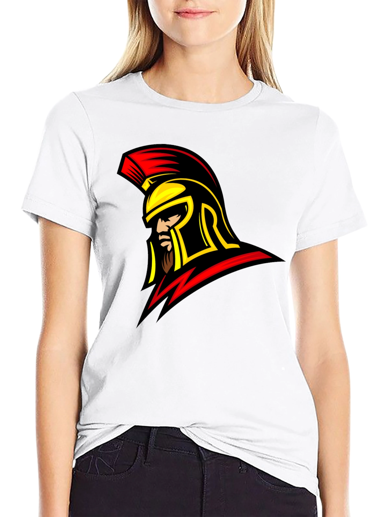 Spartan Warrior Graphic T-Shirt - Bold Black Tee