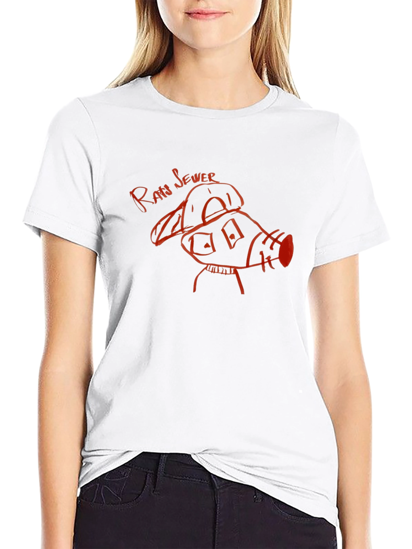 Raw Sewer Pig Graphic Tee - Black