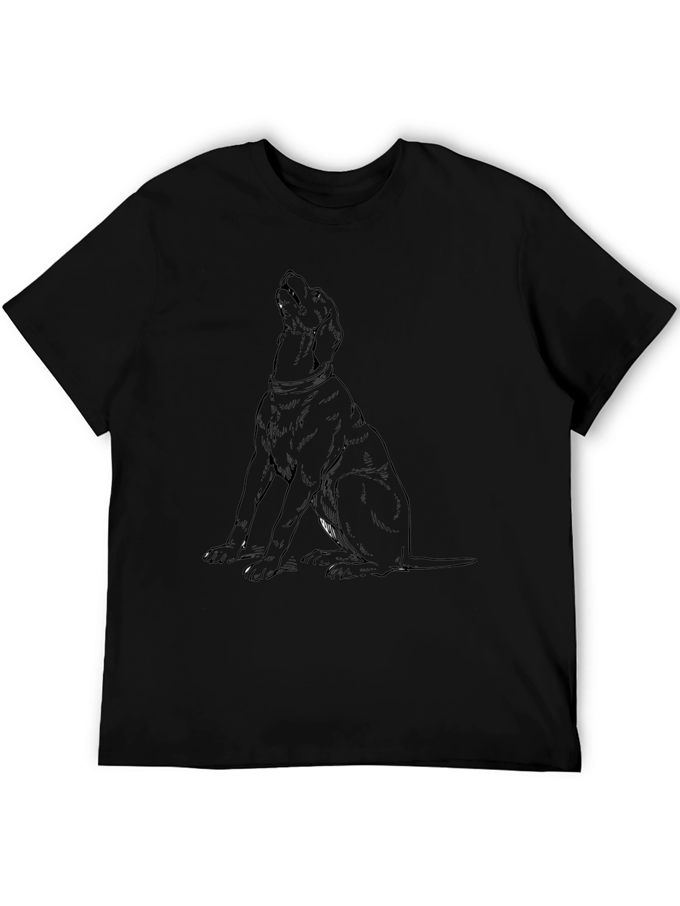 Dog Graphic Tee - Mens Black T-Shirt