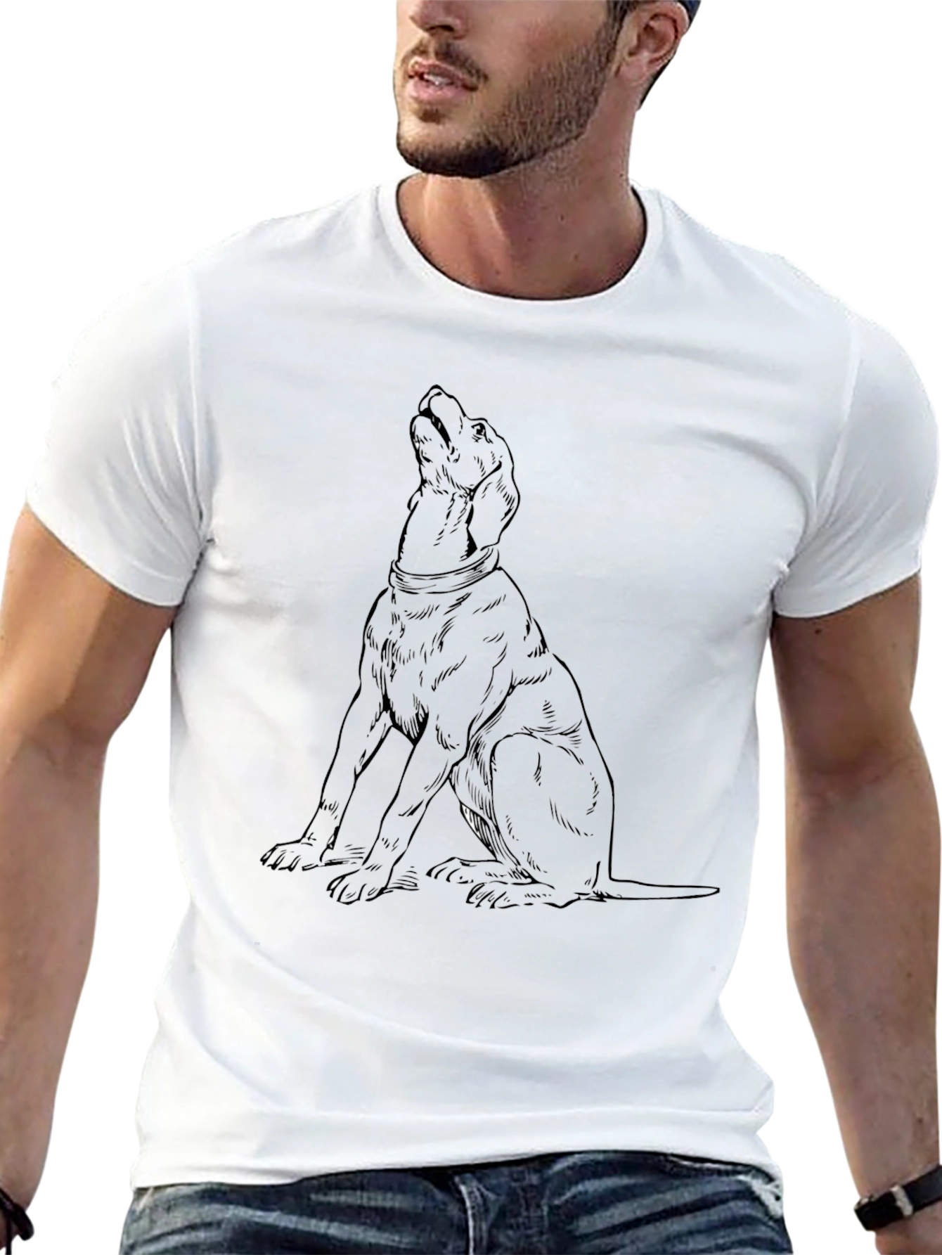 Dog Graphic Tee - Mens Black T-Shirt