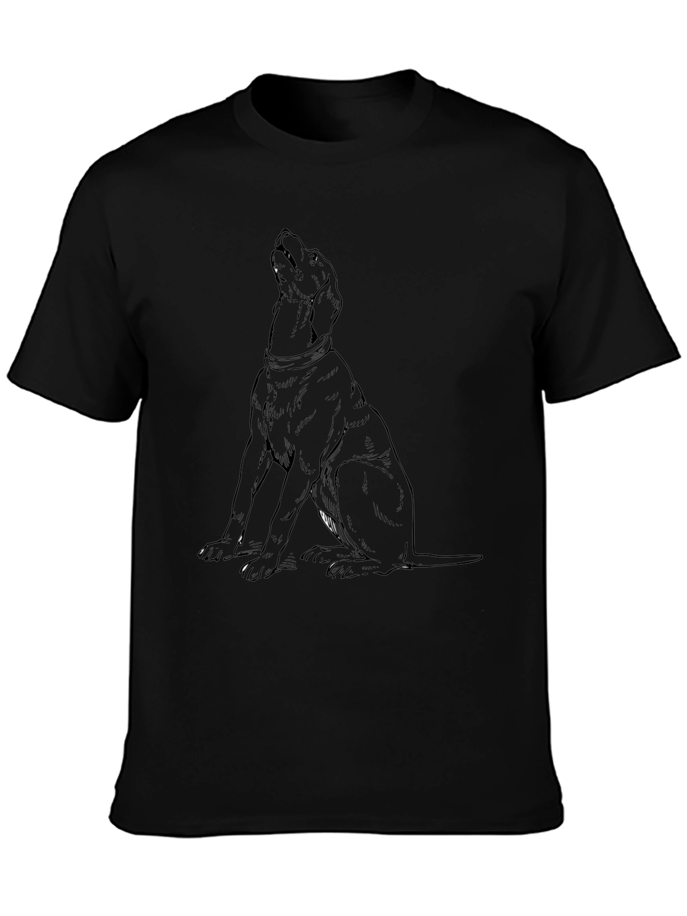 Dog Graphic Tee - Mens Black T-Shirt