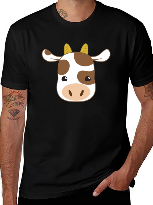Cute Cow Graphic T-Shirt - Unisex Black Tee