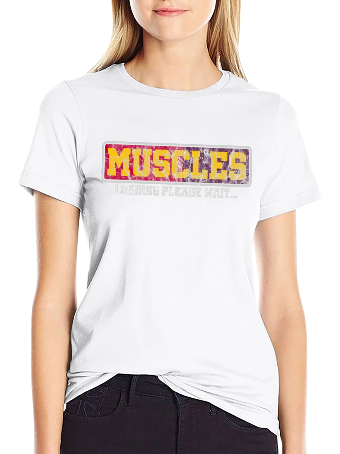 Muscles Loading Funny Graphic T-Shirt