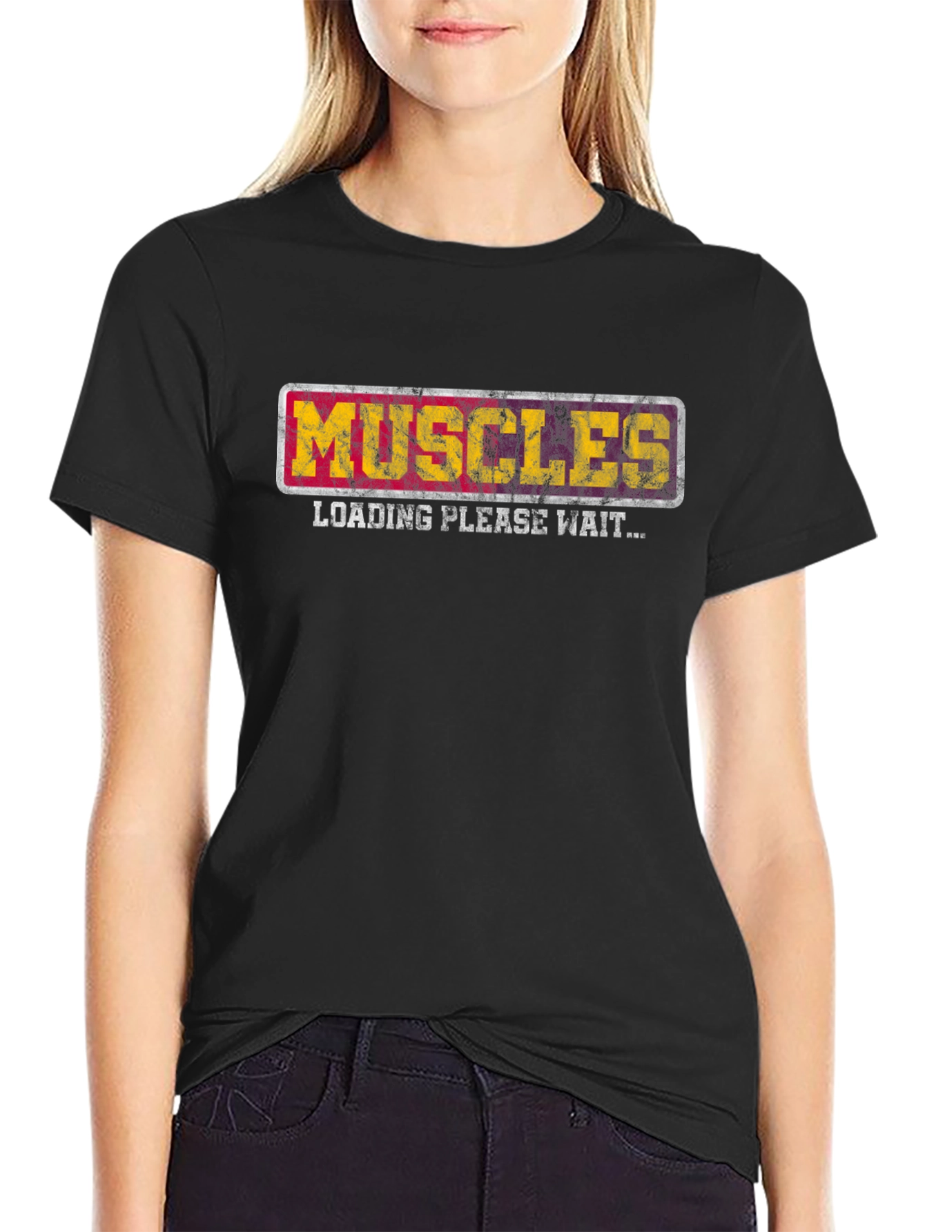 Muscles Loading Funny Graphic T-Shirt