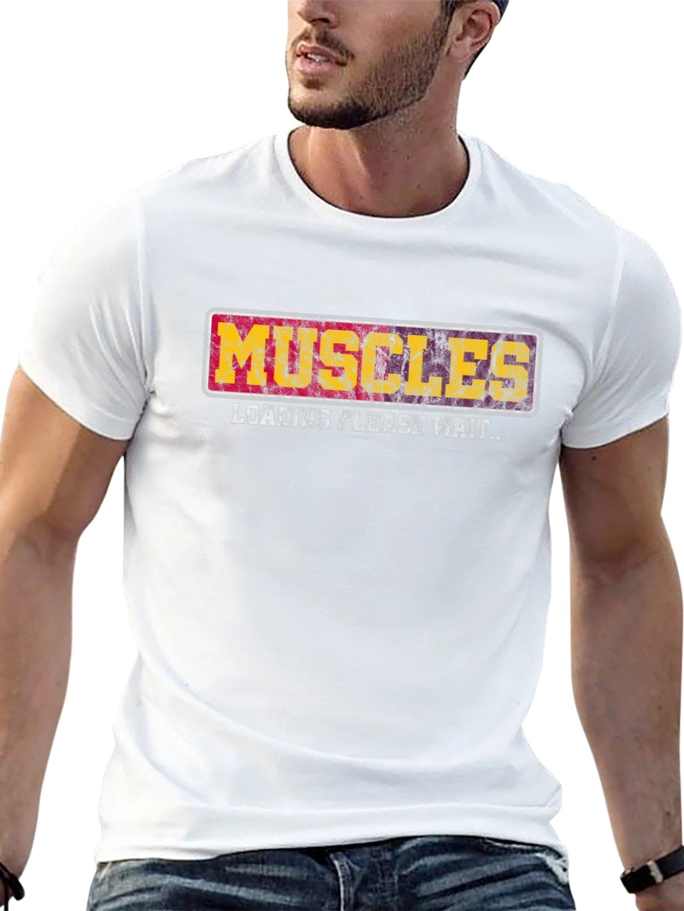 Muscles Loading Funny Graphic T-Shirt