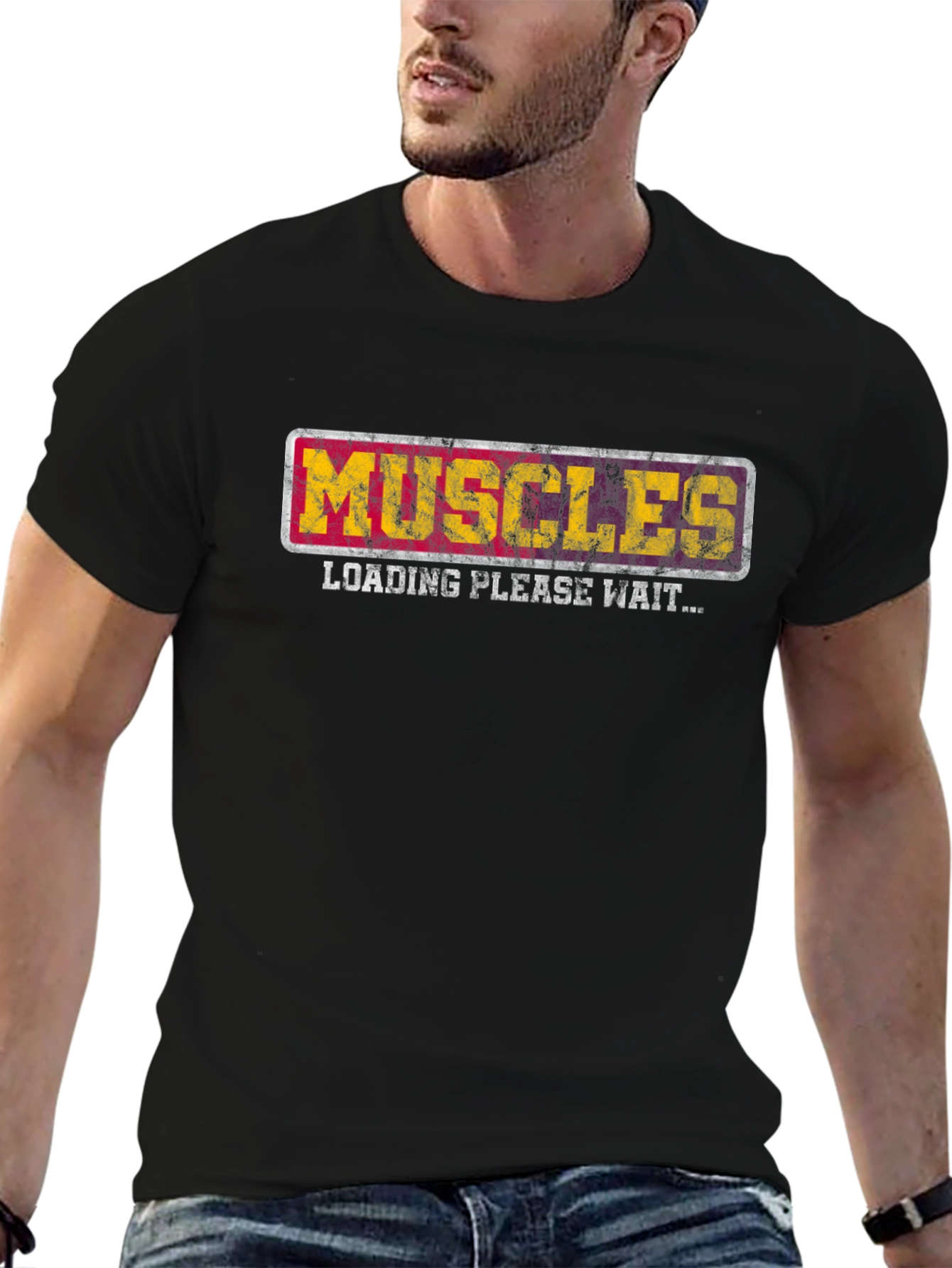 Muscles Loading Funny Graphic T-Shirt