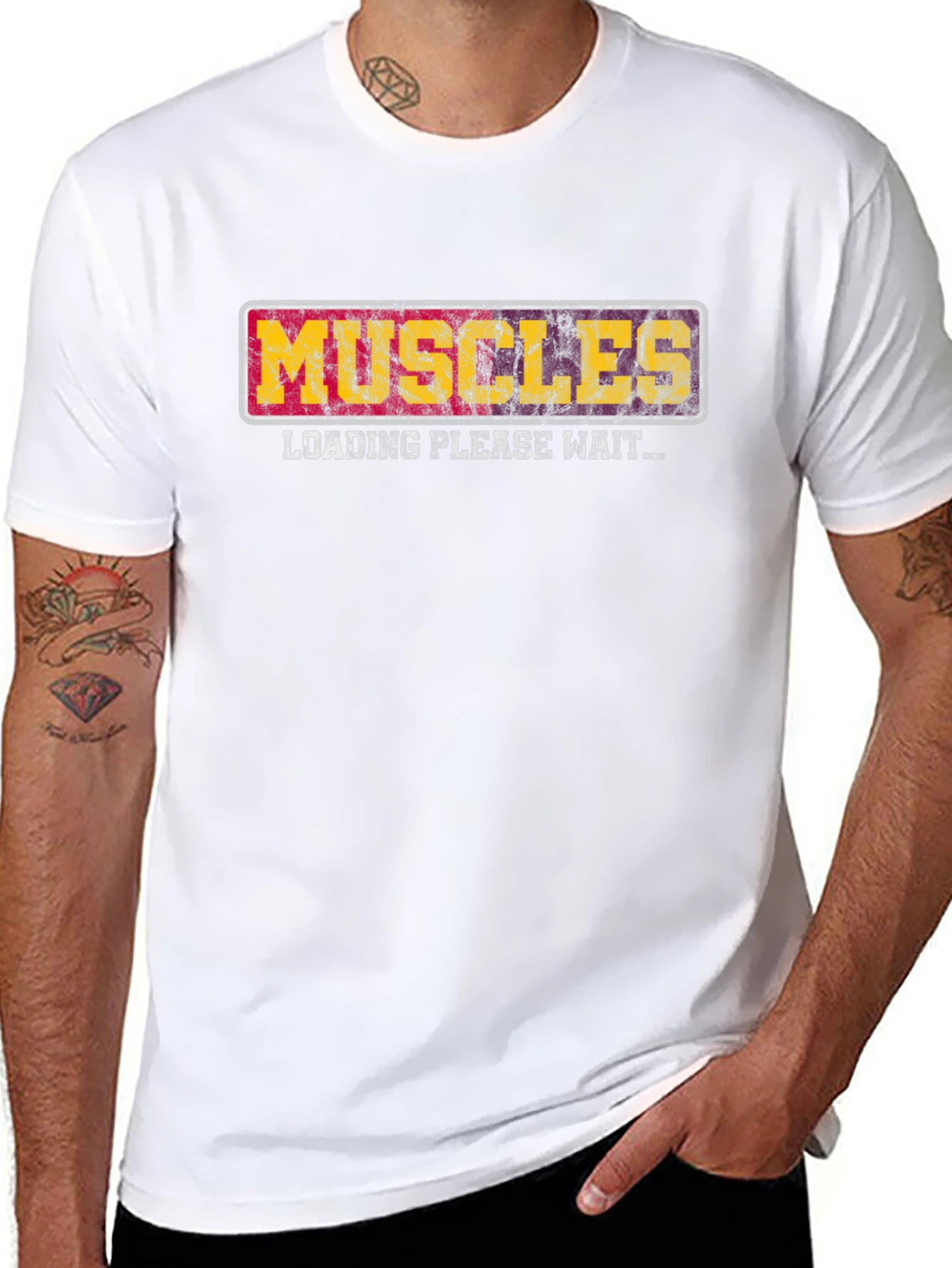 Muscles Loading Funny Graphic T-Shirt