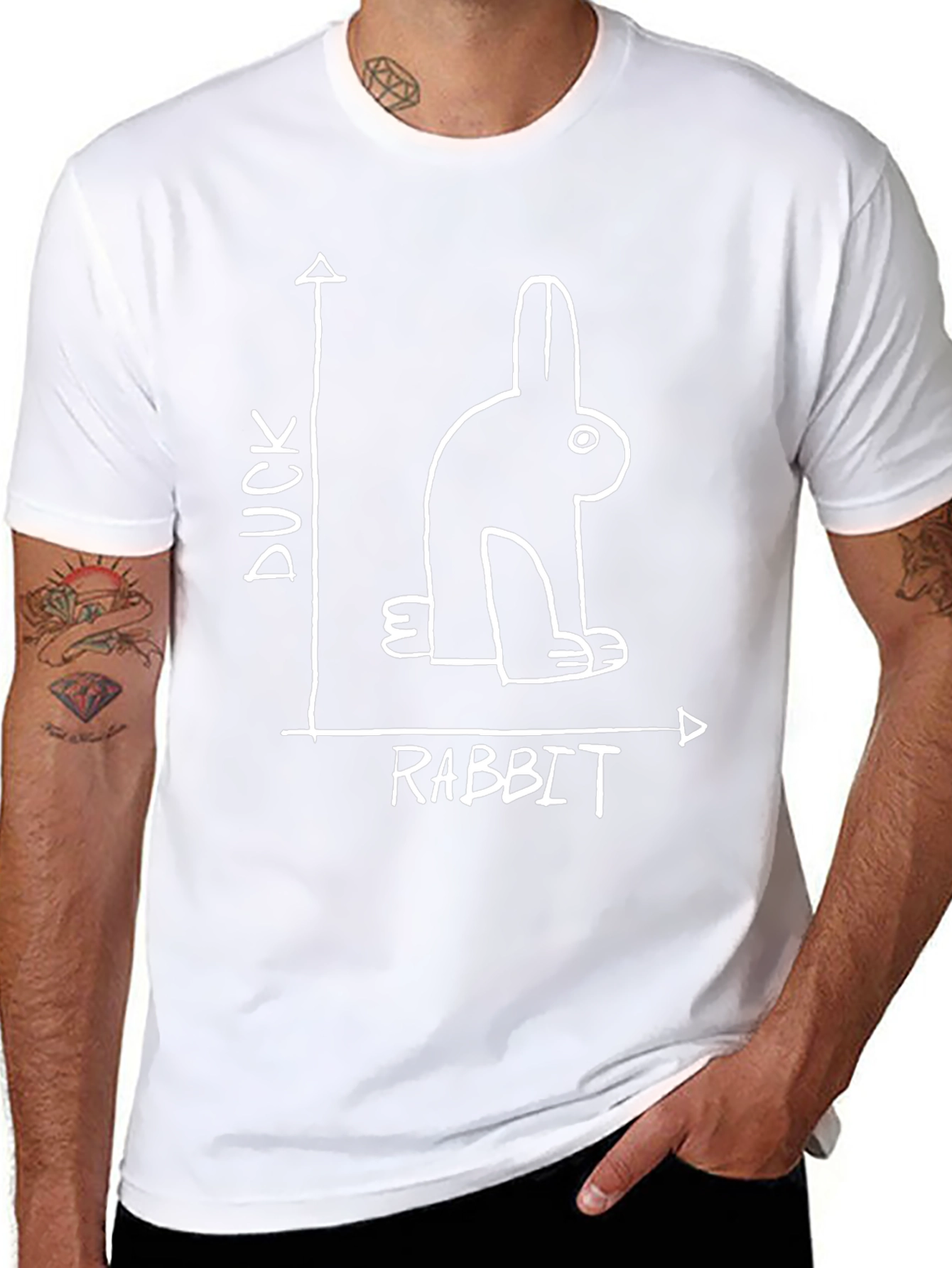 Duck or Rabbit Optical Illusion T-Shirt