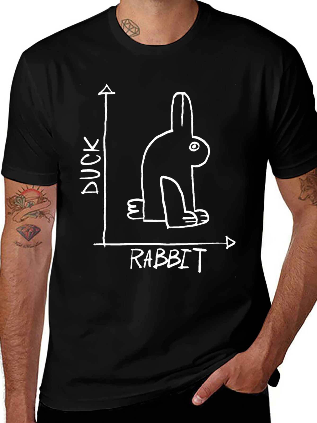 Duck or Rabbit Optical Illusion T-Shirt