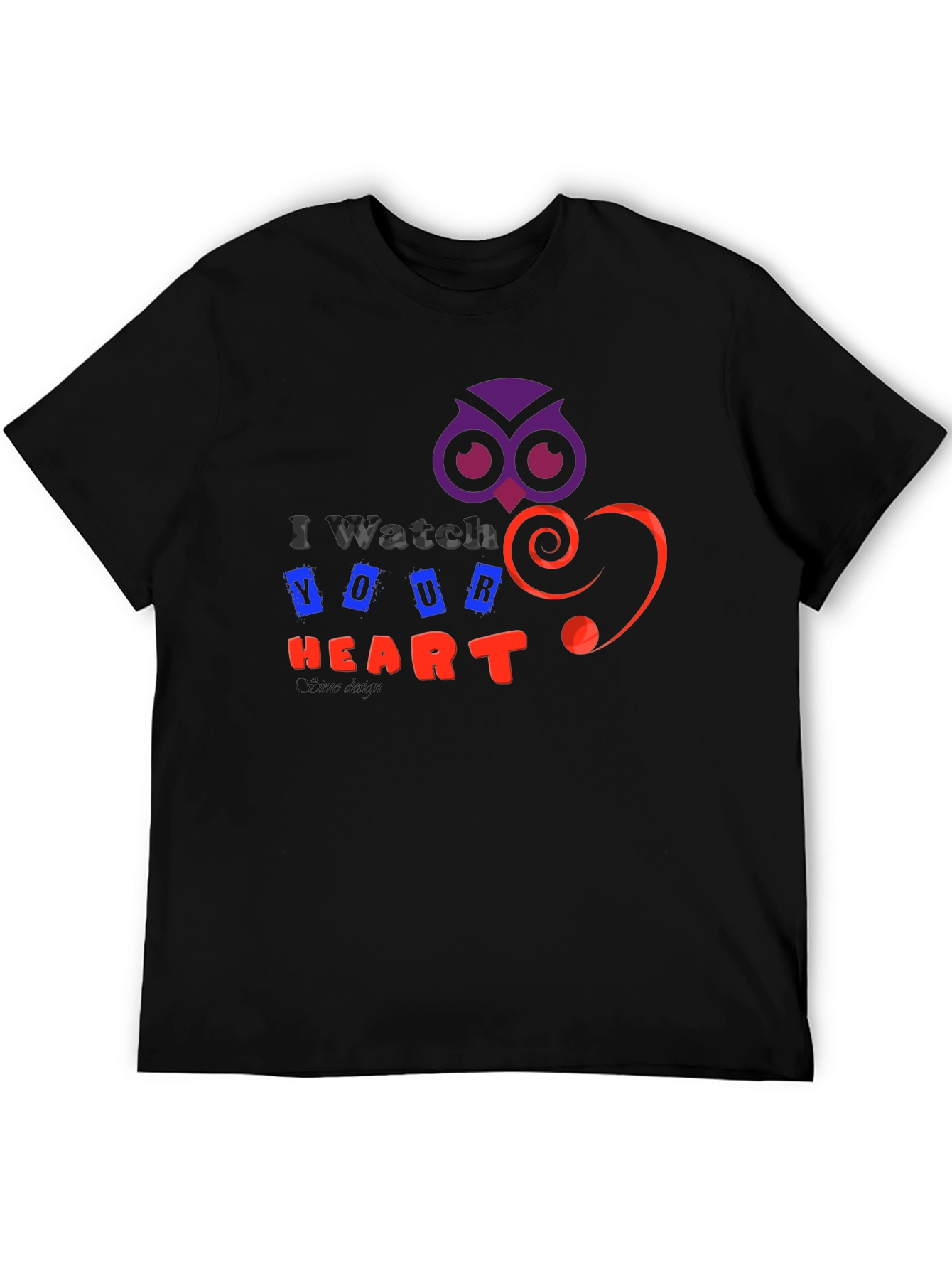 I Watch Your Heart Graphic T-Shirt Unique Owl Design